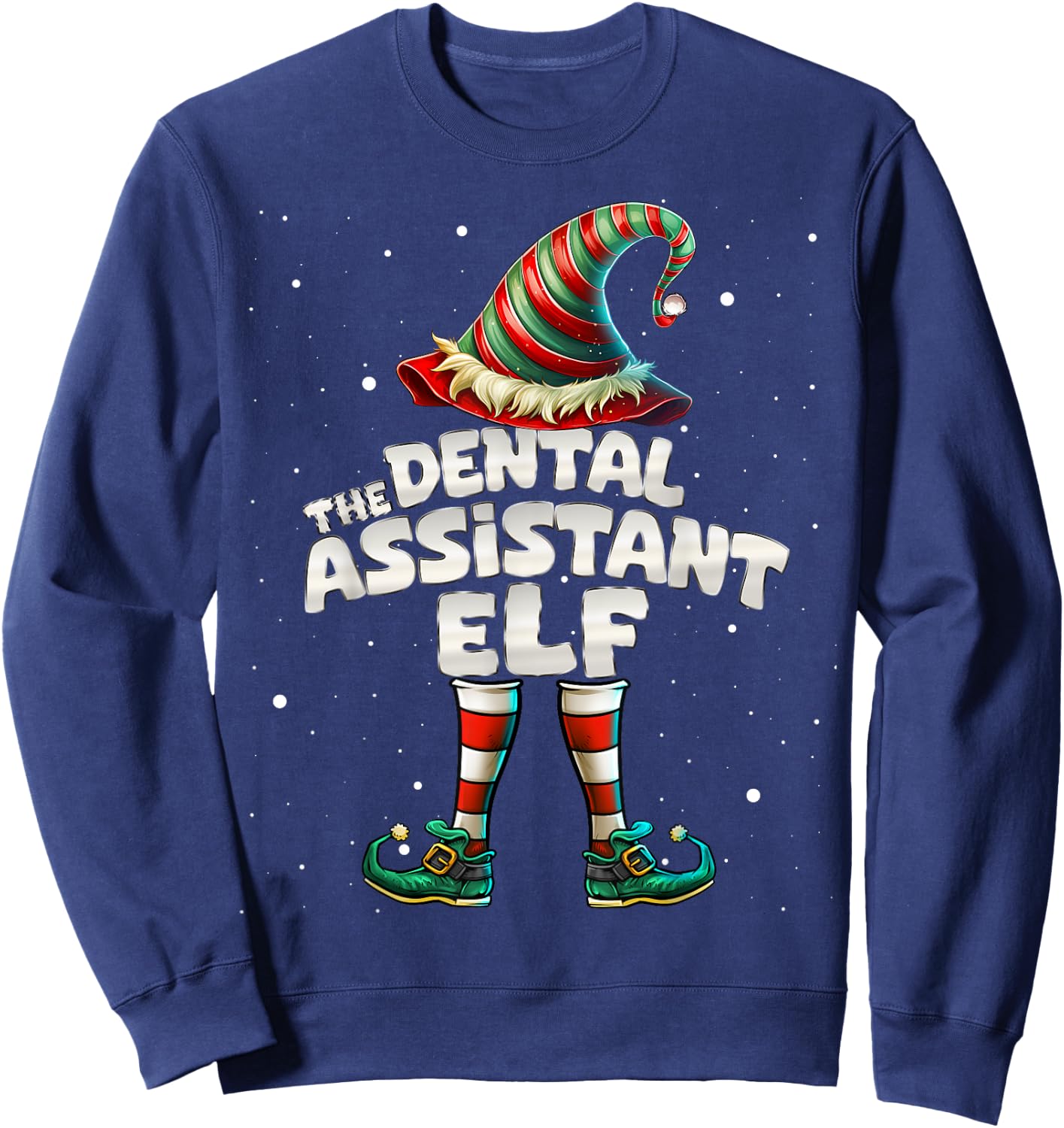 The Dental Assistant Elf Family Matching Group Christmas Sweatshirt - Sweatshirt | Navy