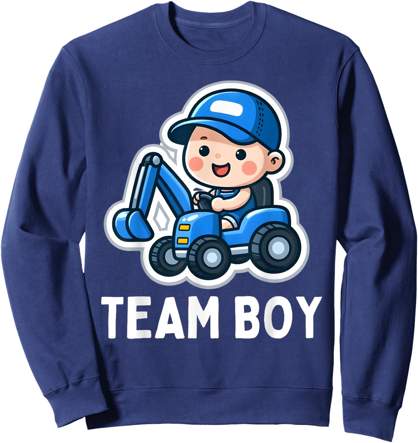 Gender Reveal Team Boy Blue Party Baby Announcement Sweatshirt - Sweatshirt | Navy