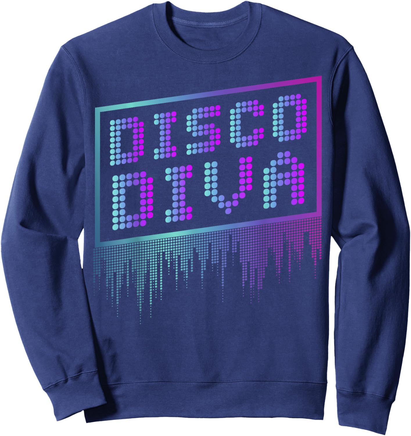 Disco Diva gift, Retro 70s gift, Vintage 80s design Sweatshirt - Sweatshirt | Navy