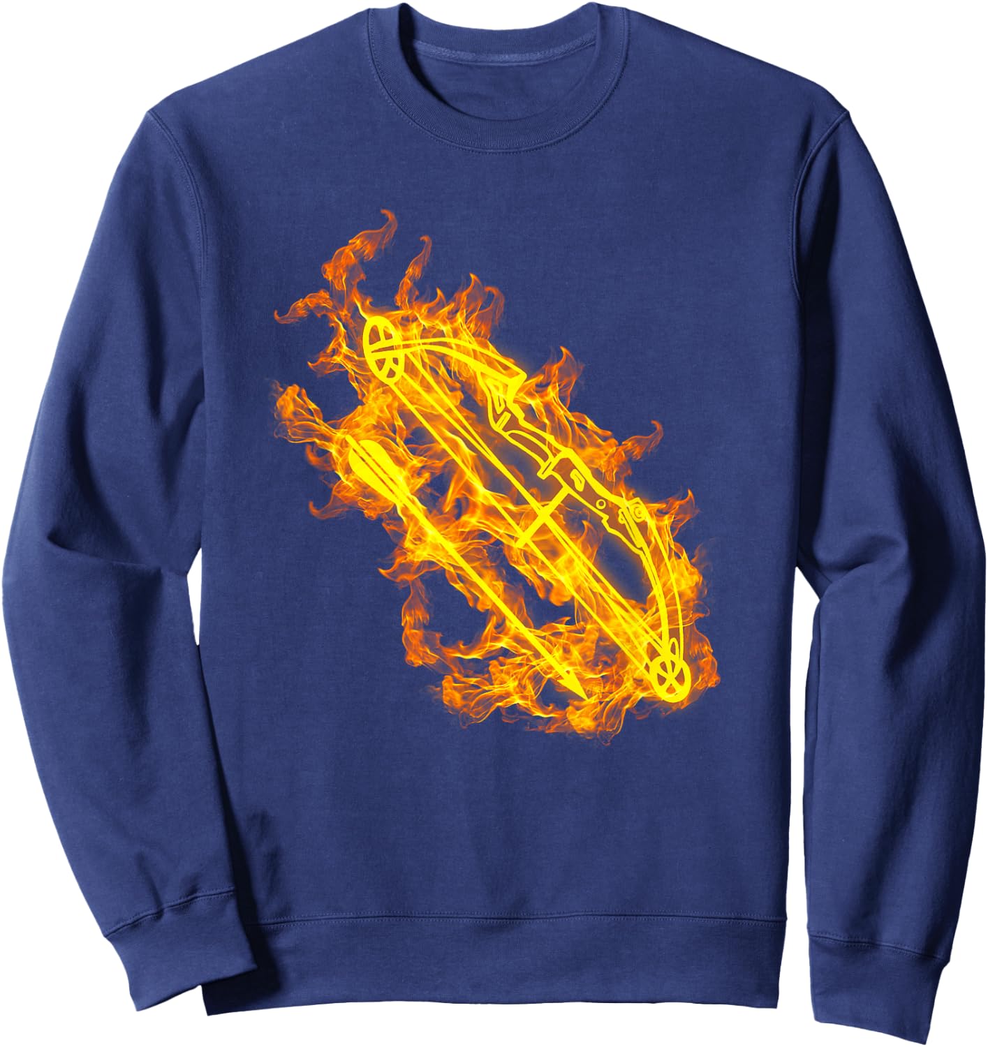 Fire Archery Bow And Arrow Flaming Archer Sweatshirt - Sweatshirt | Navy