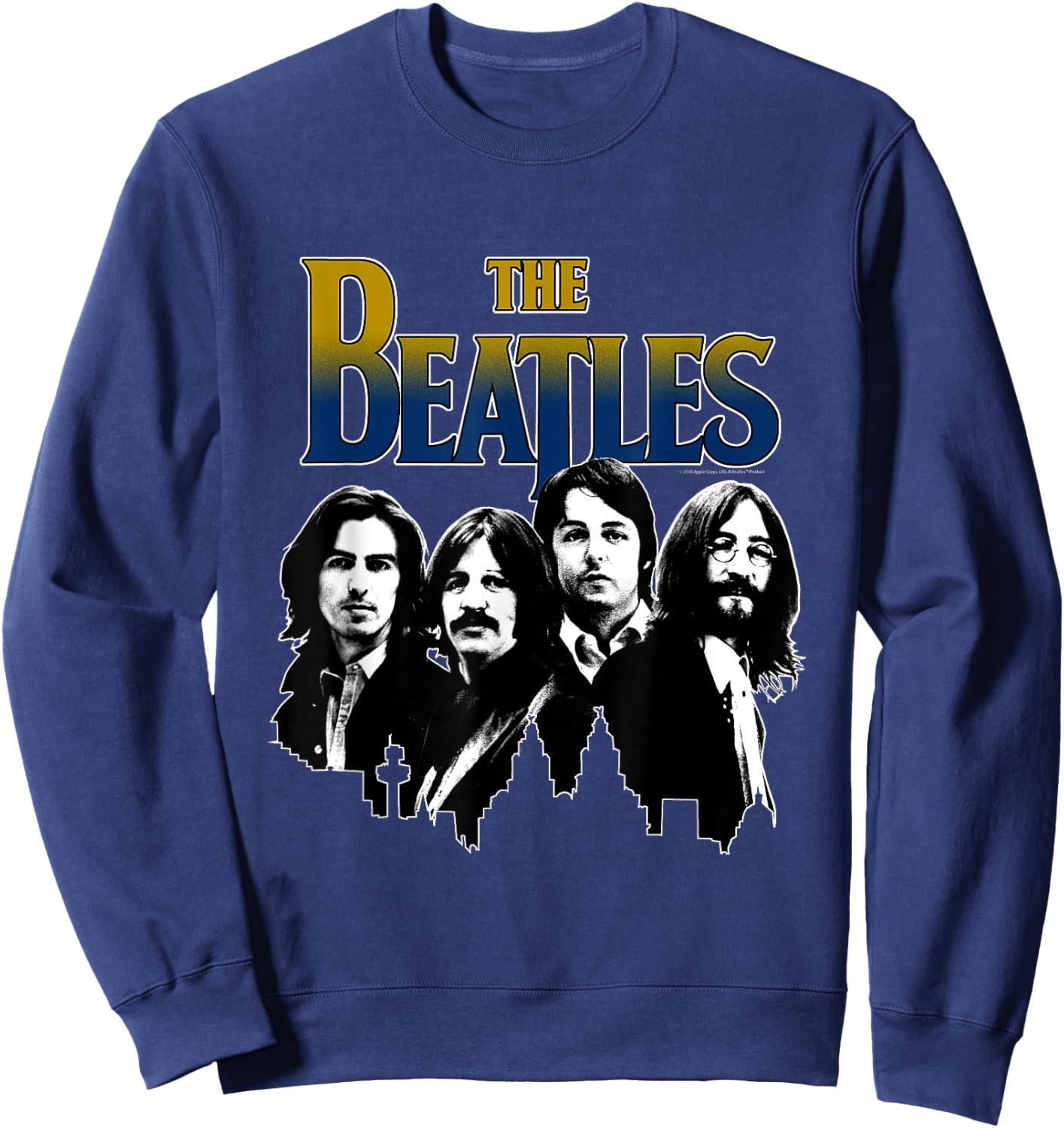 The Beatles Black and White Skyline Sweatshirt - Sweatshirt | Navy