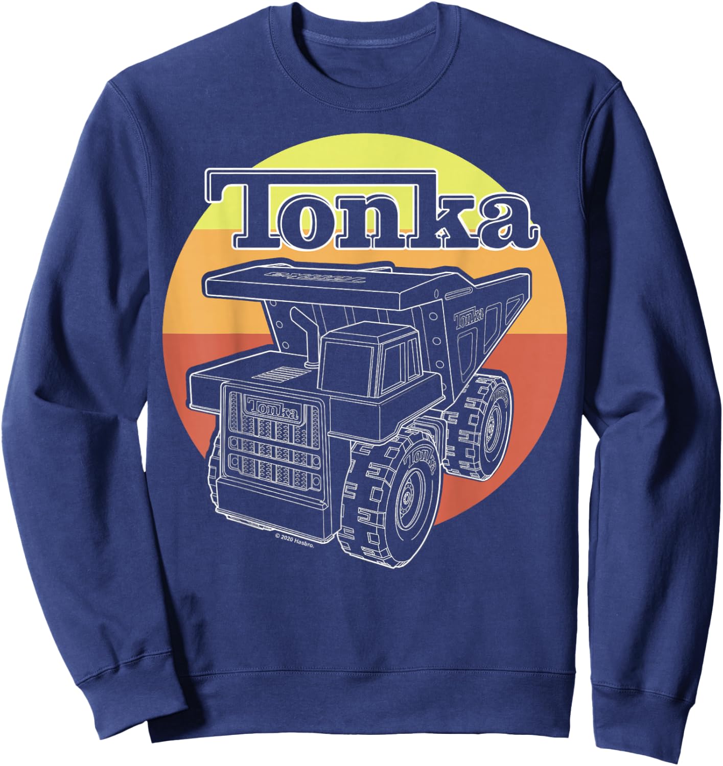 Tonka Retro Sunset Stripe Vintage Truck Logo Sweatshirt - Sweatshirt | Navy