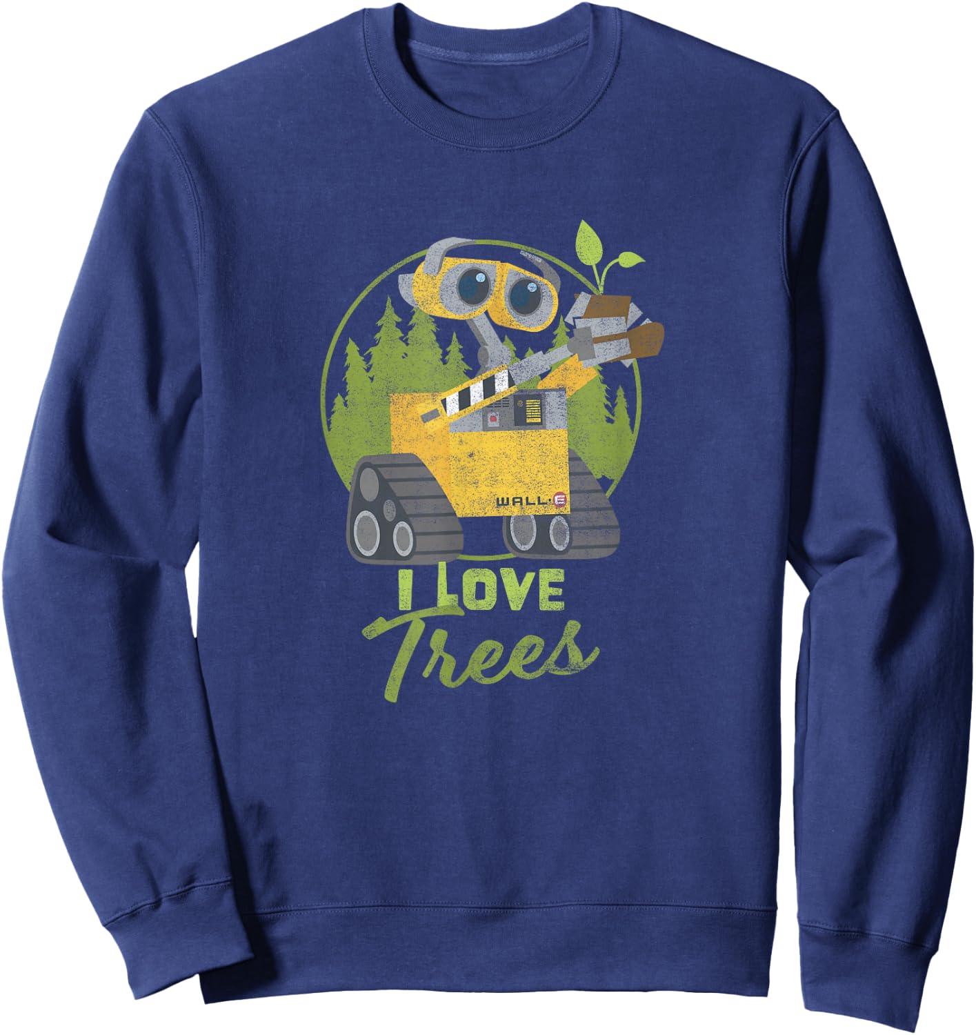 Disney Pixar Earth Day Wall-E I Love Trees Sweatshirt - Sweatshirt | Navy