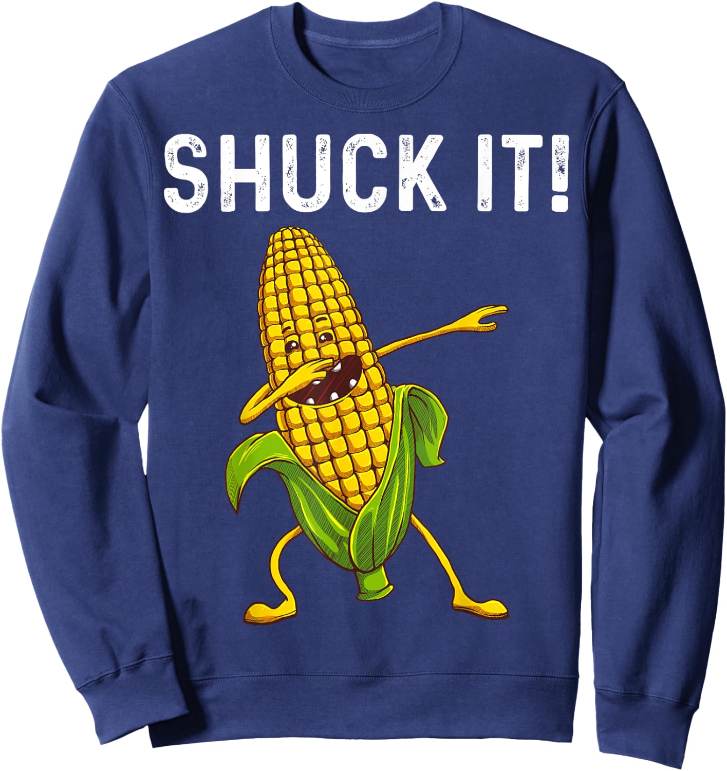 Funny Corn Gift Women Corn On The Cob Costume Farmer Sweatshirt - Sweatshirt | Navy