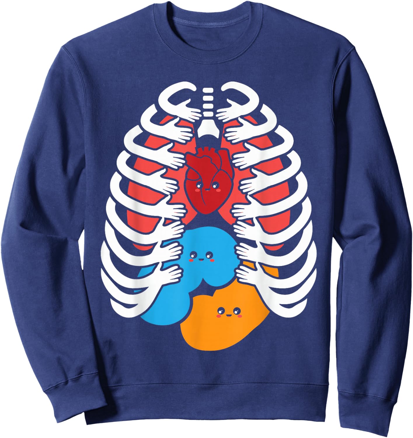 Human Anatomy Model - Anatomical Body Systems - Nurse Sweatshirt - Sweatshirt | Navy