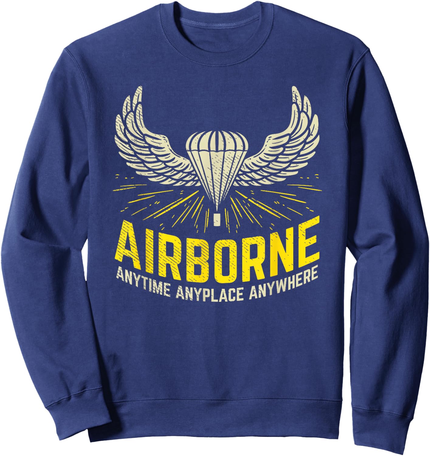 US American Airborne Paratrooper Parachutist Army Veteran Sweatshirt - Sweatshirt | Navy