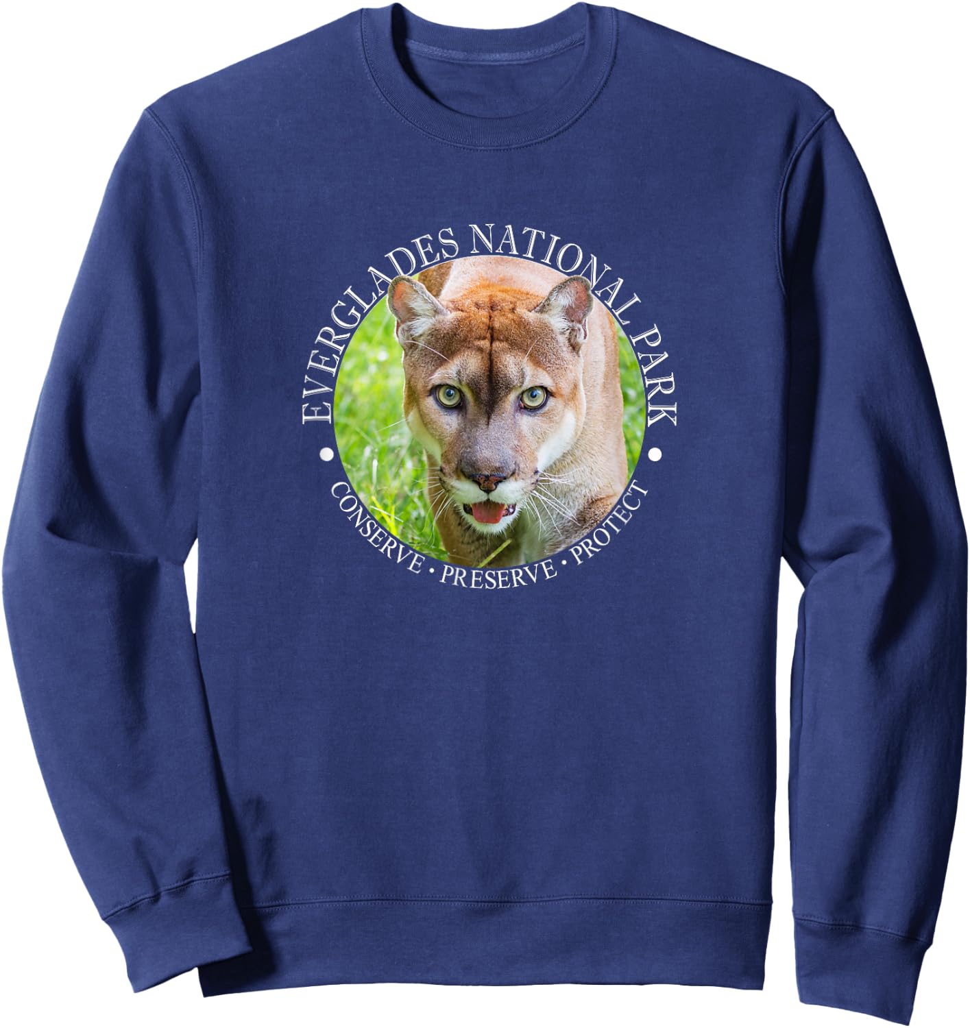 Everglades National Park Tea for Panther Lovers Florida Sweatshirt - Sweatshirt | Navy