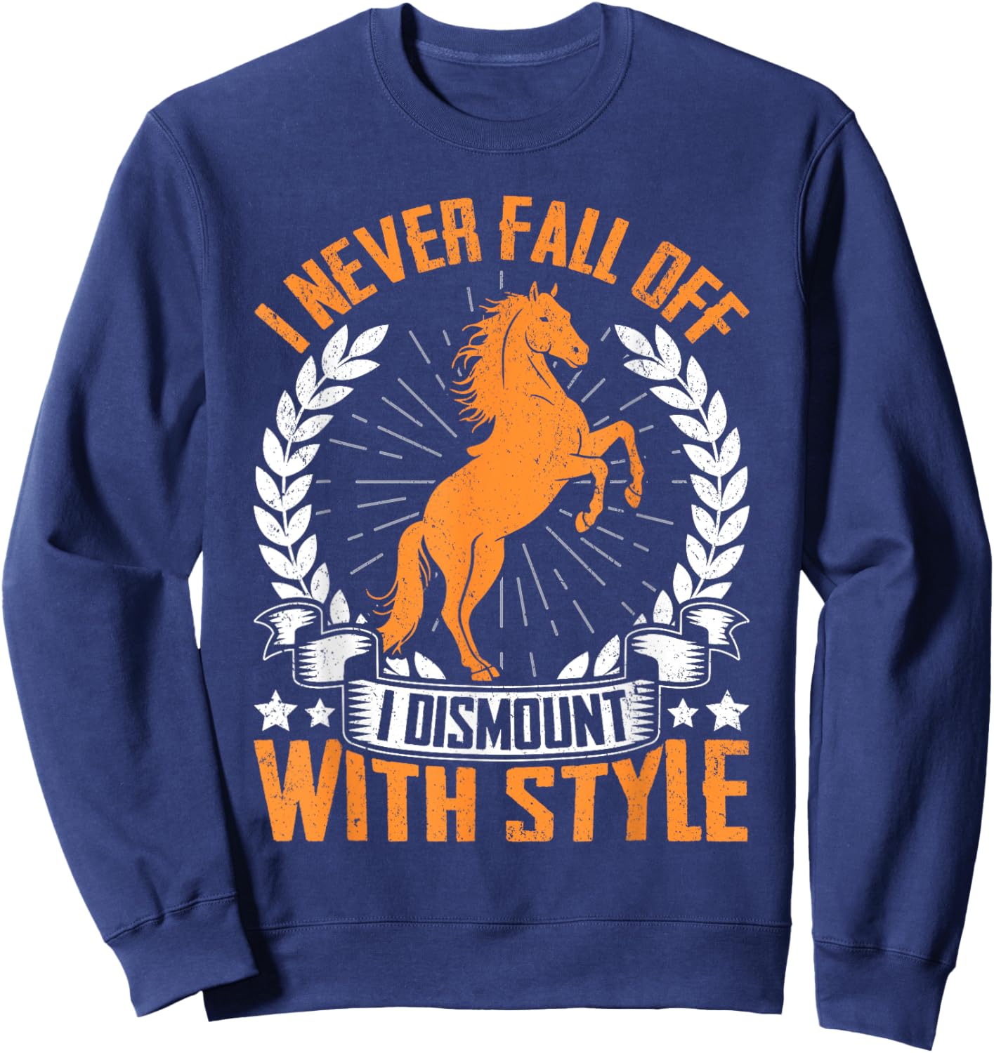 Funny Horse Shirt Women Kids Horse Lover Graphic Sweatshirt - Sweatshirt | Navy