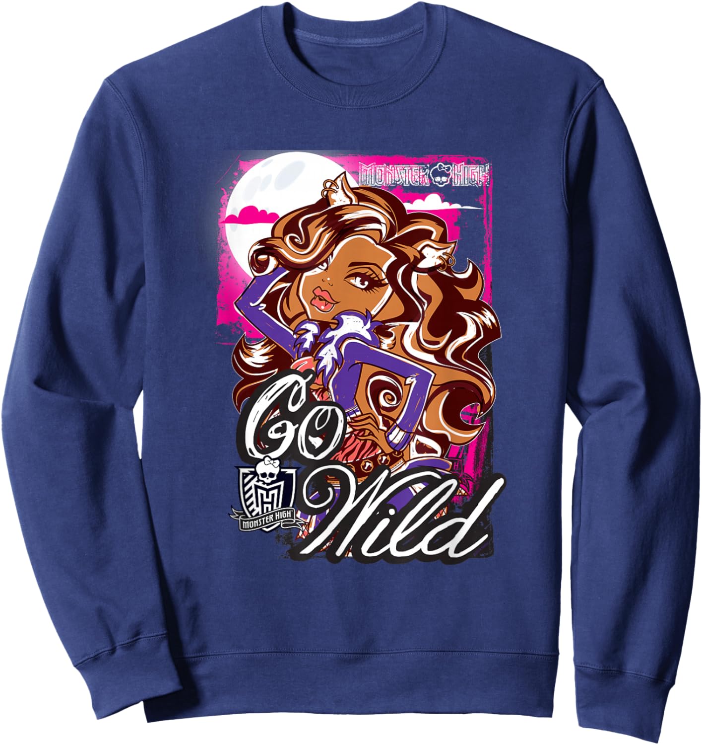 Monster High Alumni - Clawdeen - Go Wild Sweatshirt - Sweatshirt | Navy