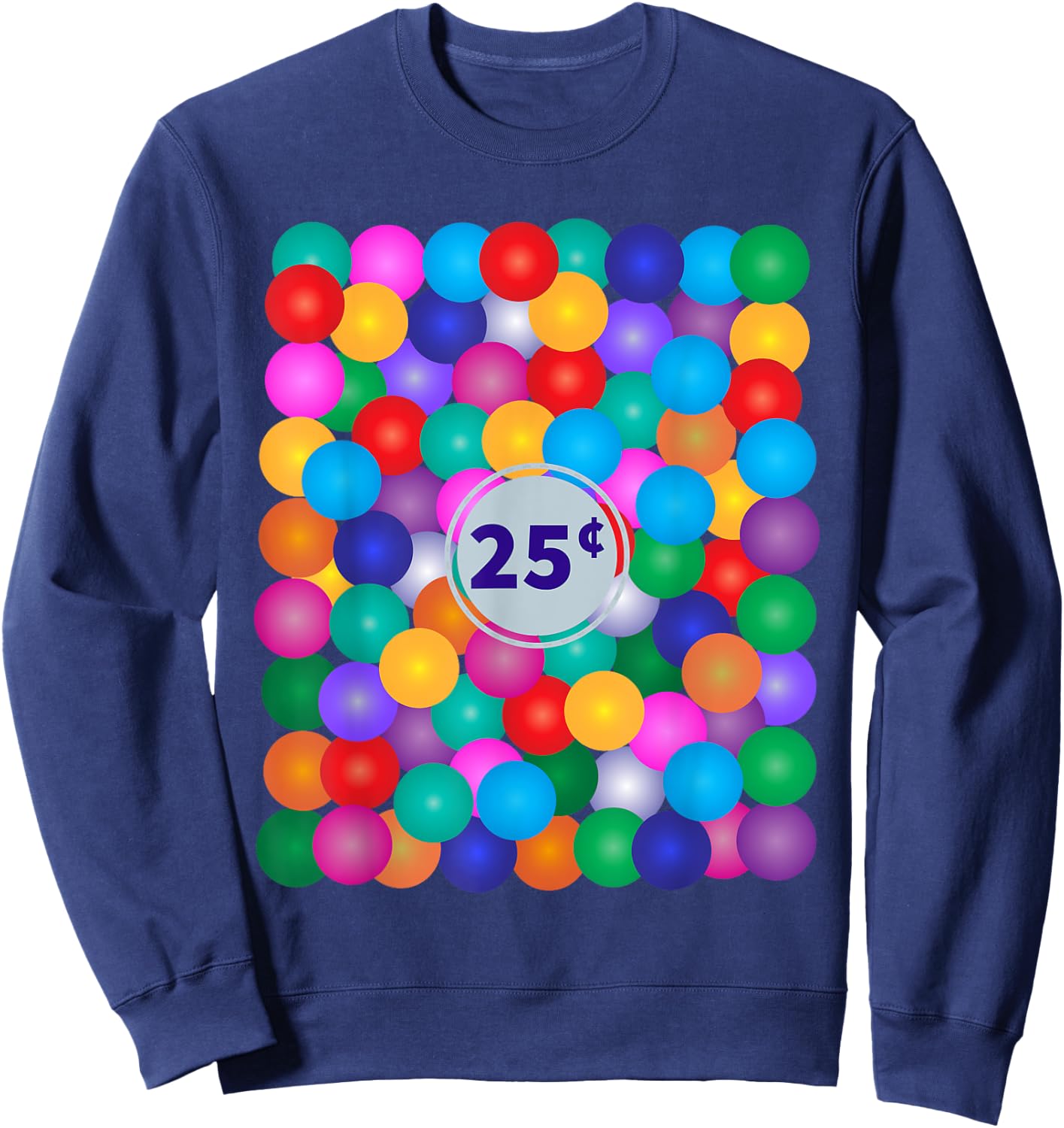Gumball Machine Costume Candy 25cRainbow Gum Balls Halloween Sweatshirt - Sweatshirt | Navy
