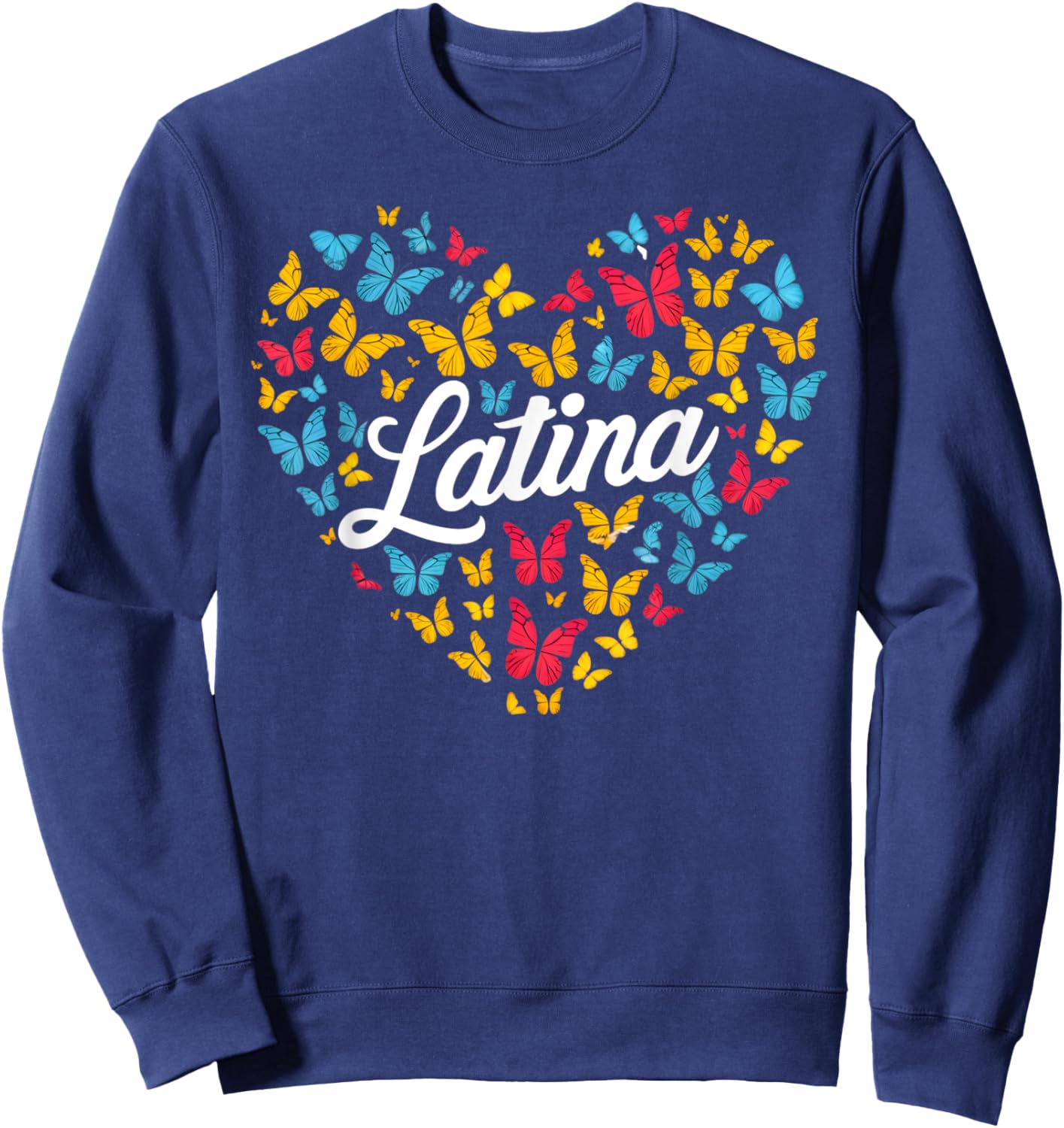 Hispanic Heritage Month Latino Butterfly Sweatshirt - Sweatshirt | Navy