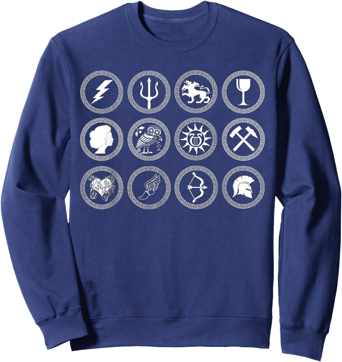 Greek Gods and Goddesses of Olympus Greek Mythology Sweatshirt - Sweatshirt | Navy