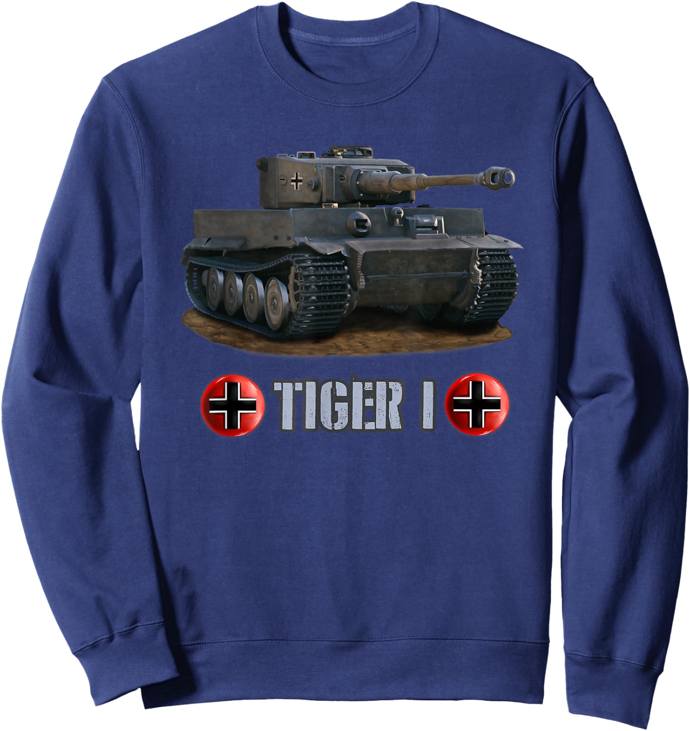 Vintage World War 2 German Tank Tiger I (1) gift Sweatshirt - Sweatshirt | Navy