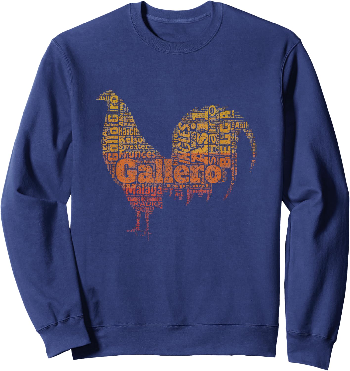 Gallero Tipos De Gallo De Pelea Silueta De Gallo Sweatshirt - Sweatshirt | Navy