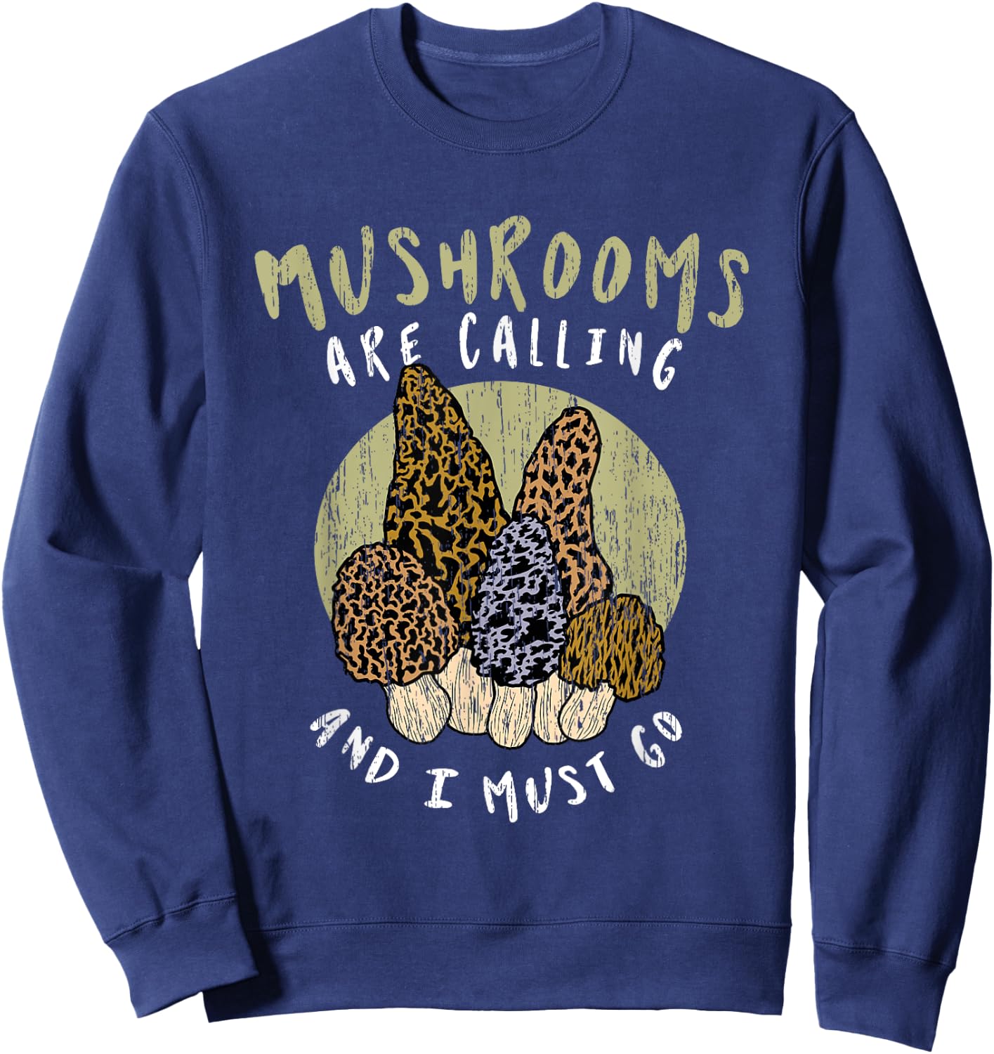 Funny Mushroom Hunting Fungi Mycologist Hiking Club Gifts Sweatshirt - Sweatshirt | Navy