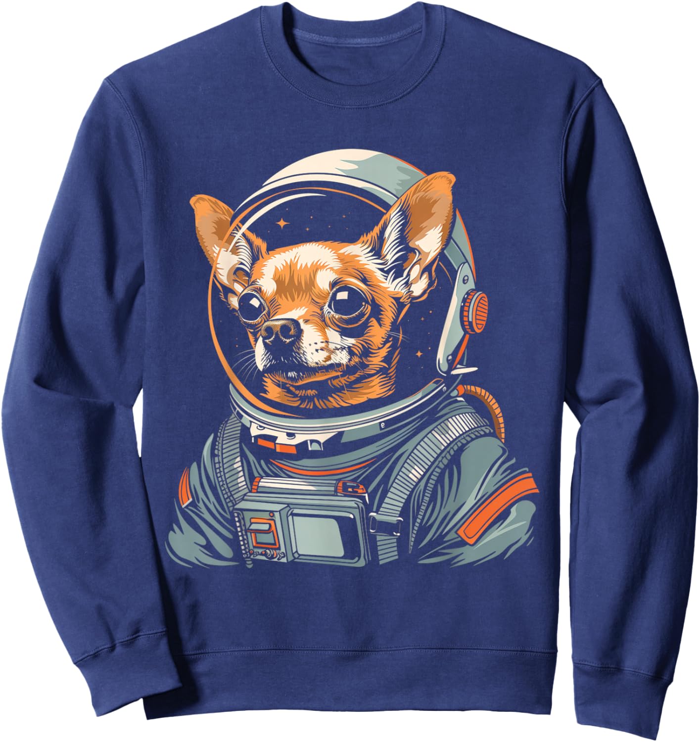 Chihuahua Astronaut Funny Cute Dog Space Suit Sweatshirt - Sweatshirt | Navy