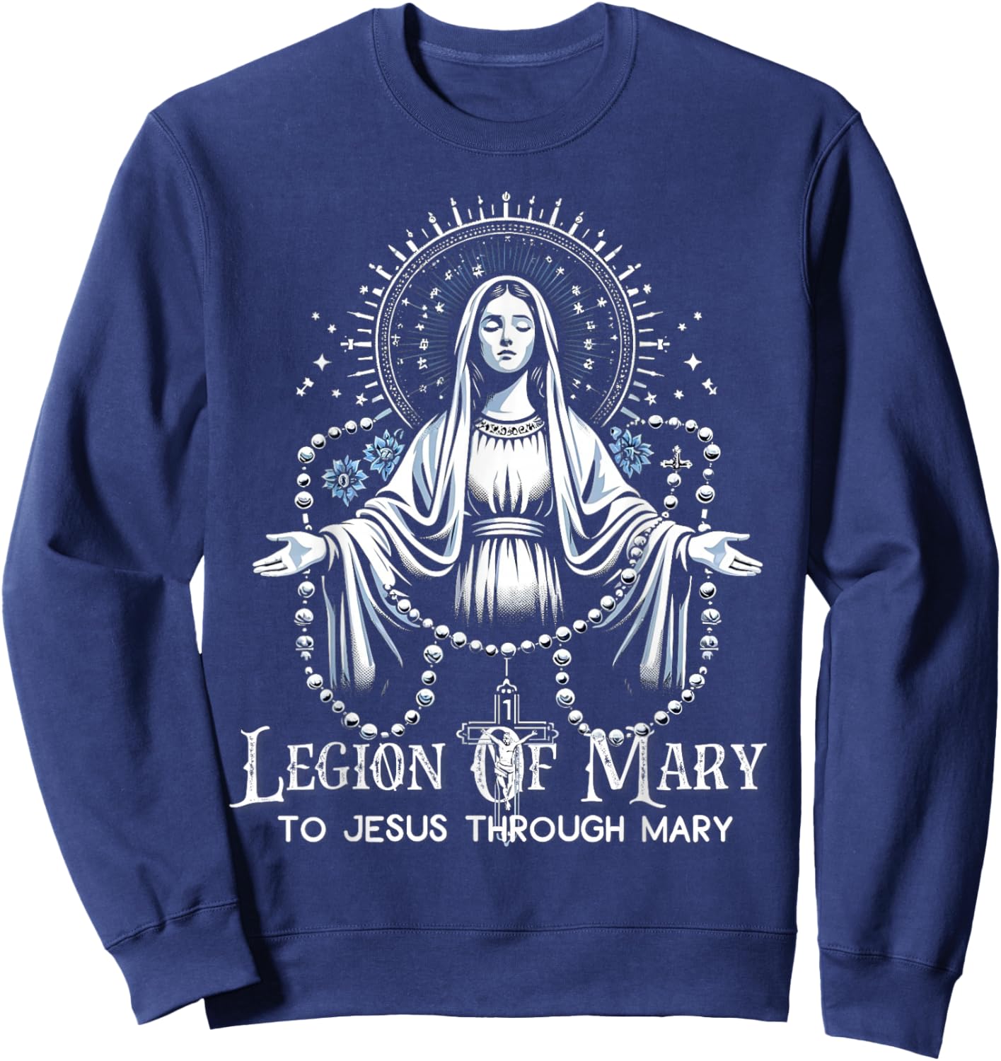 Legion Of Mary Our Lady Catholic Sweatshirt - Sweatshirt | Navy