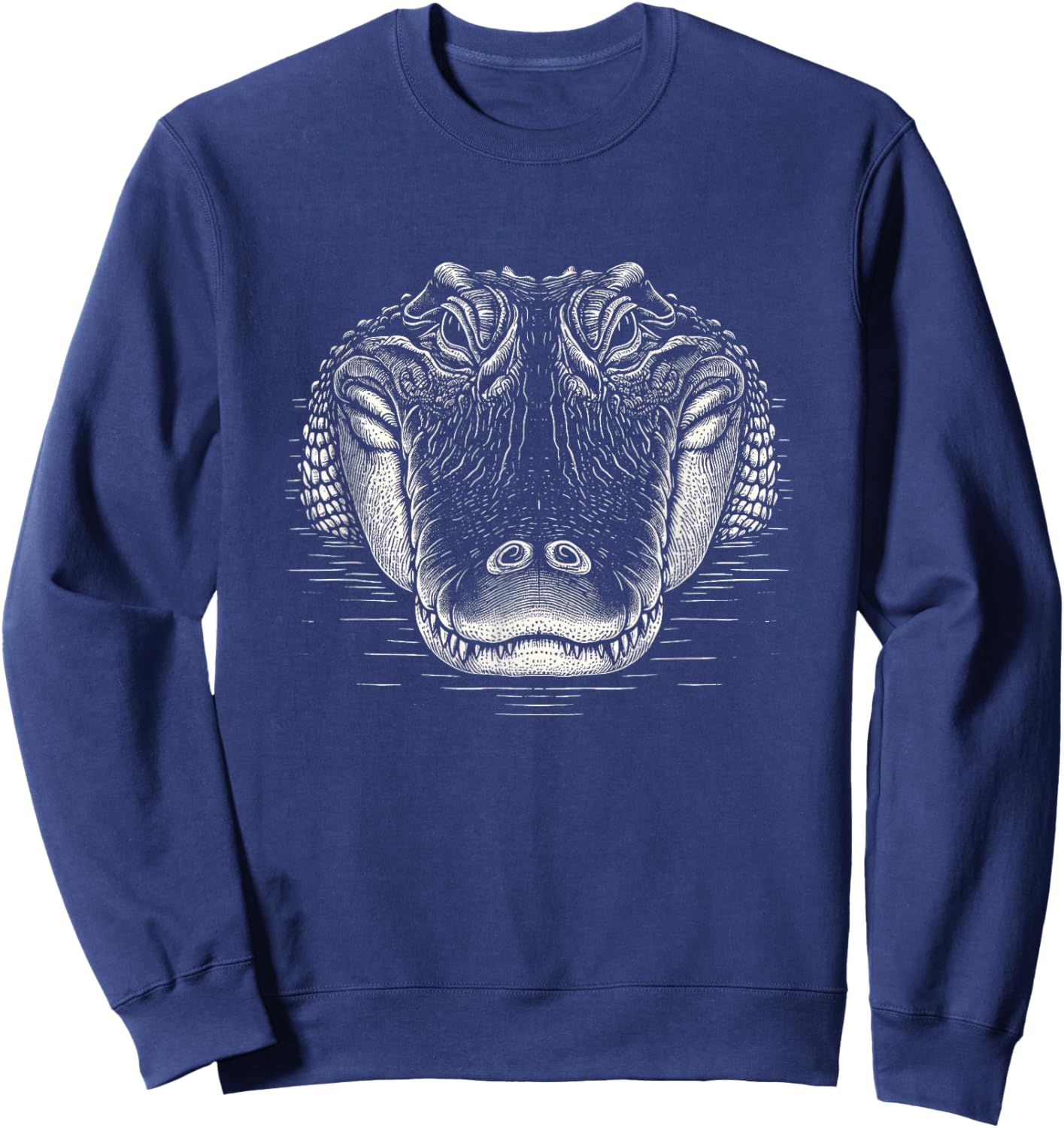 Alligator Graphic Crocodile Head Design And Men Sweatshirt - Sweatshirt | Navy