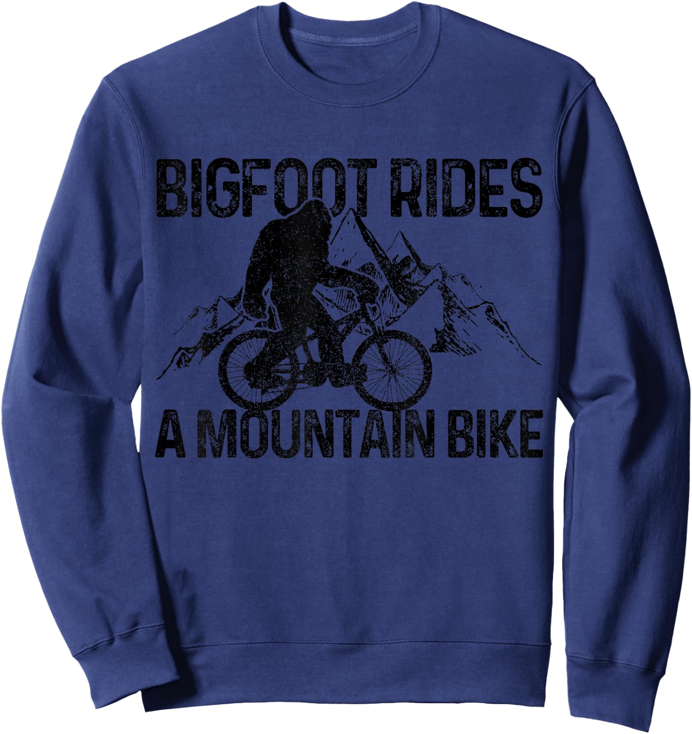 Bigfoot MTB Downhill Mountain Bike Funny Gift Sweatshirt - Sweatshirt | Navy