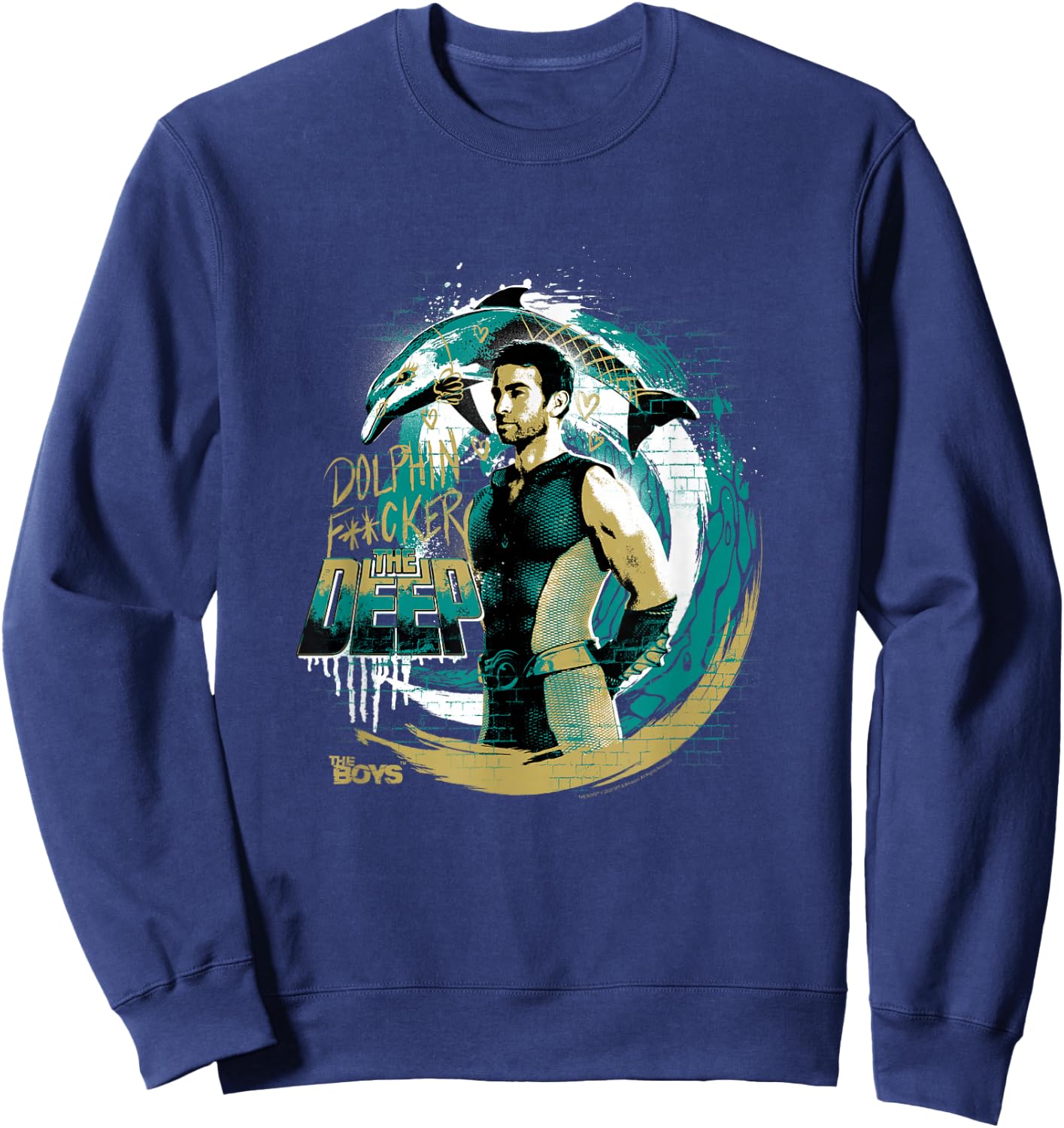 The Boys The Deep Graffiti Sweatshirt - Sweatshirt | Navy
