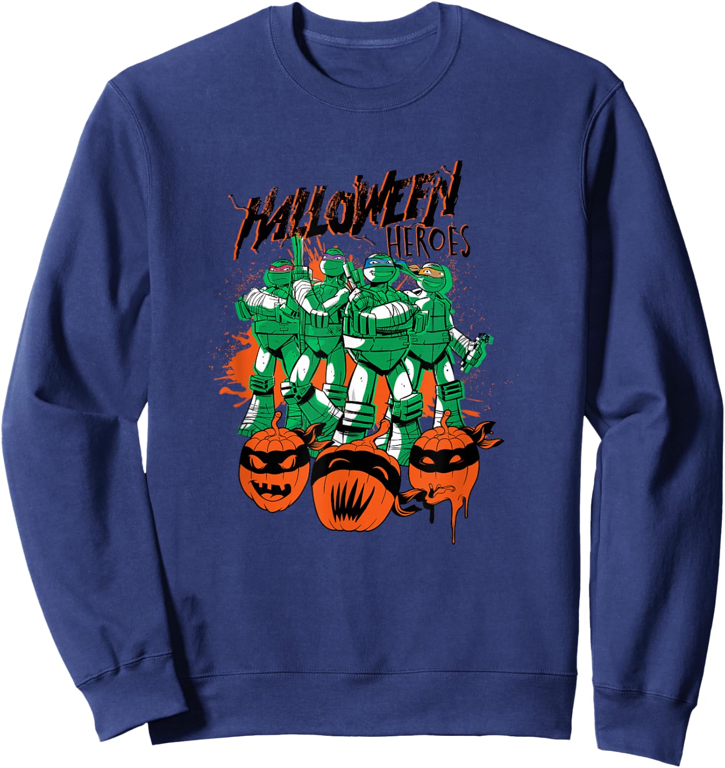 Teenage Mutant Ninja Turtles Halloween Heroes Spooky Crew Sweatshirt - Sweatshirt | Navy