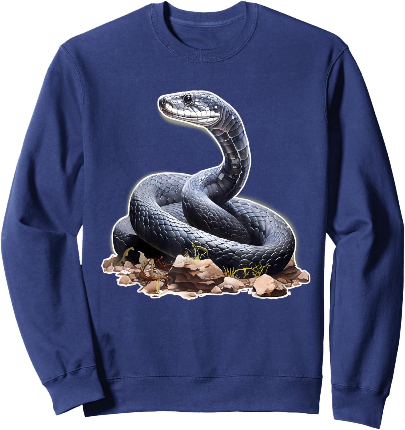 Black Snake Mamba Serpent Sweatshirt - Sweatshirt | Navy
