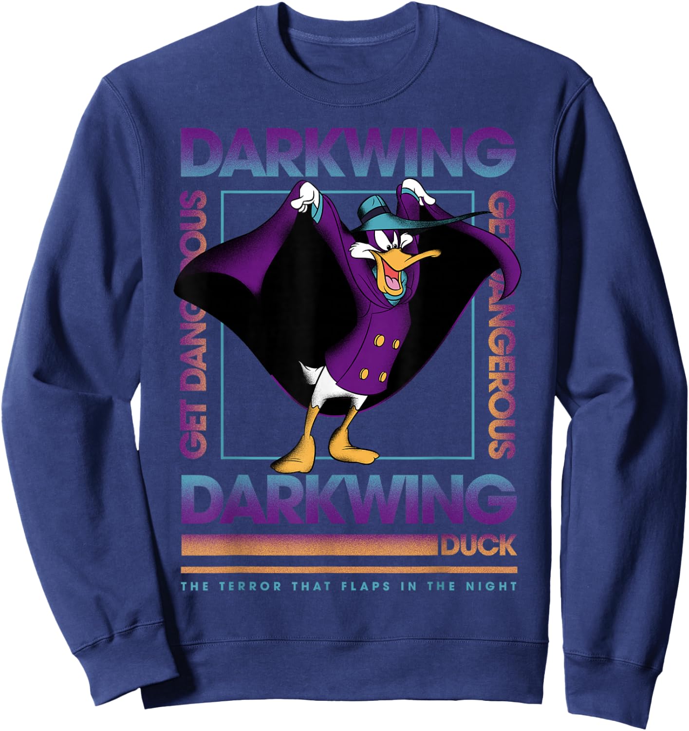 Disney Darkwing Duck Get Dangerous Square Sweatshirt - Sweatshirt | Navy