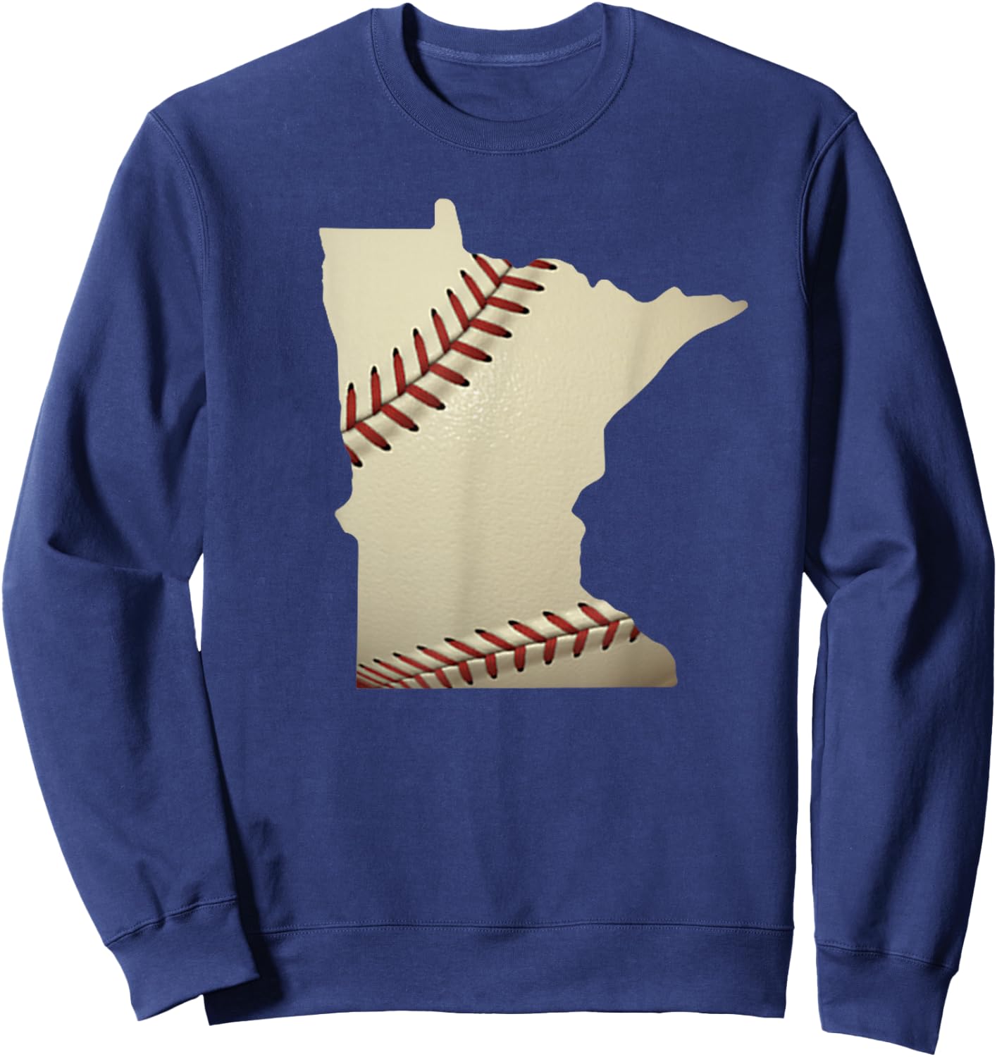 Minnesota Baseball State Map Softball Love MN USA Fan Sweatshirt - Sweatshirt | Navy