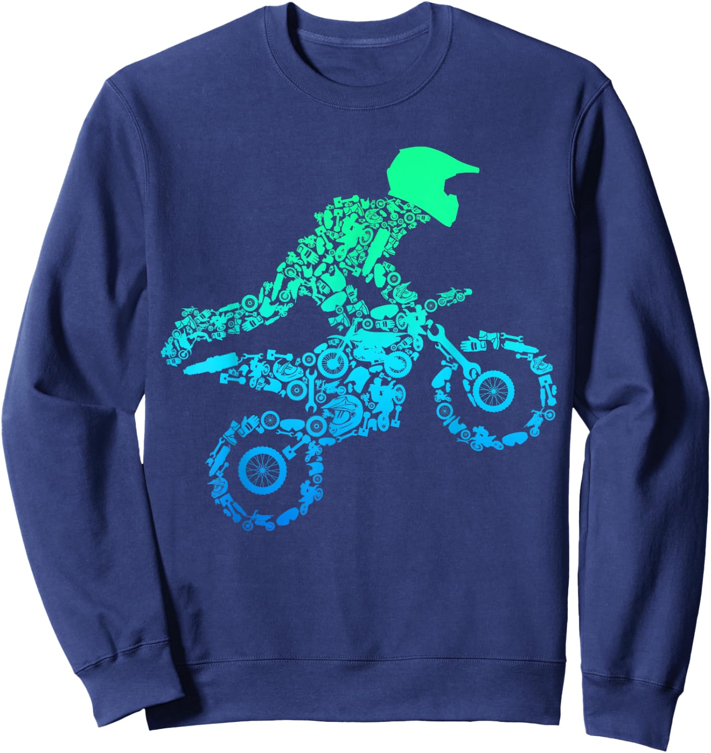 Dirt Bike Rider Motocross Enduro Dirt Biking Gifts Sweatshirt - Sweatshirt | Navy