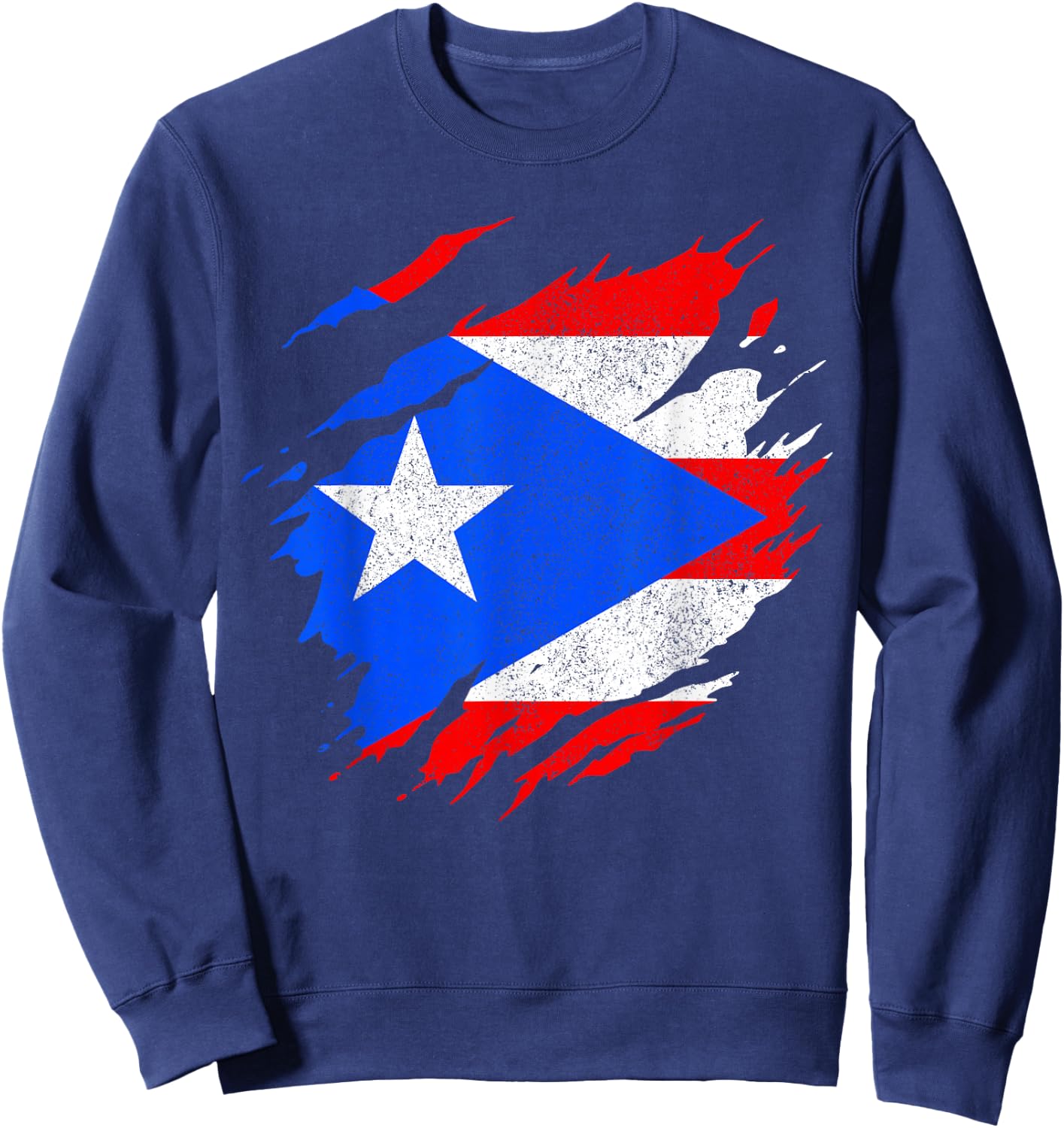Puerto Rico Flag Vintage Sweatshirt - Sweatshirt | Navy
