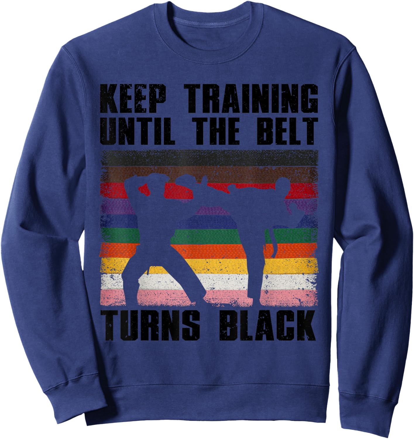 Cool Karate Art Women Martial Art Karate Black Belt Sweatshirt - Sweatshirt | Navy