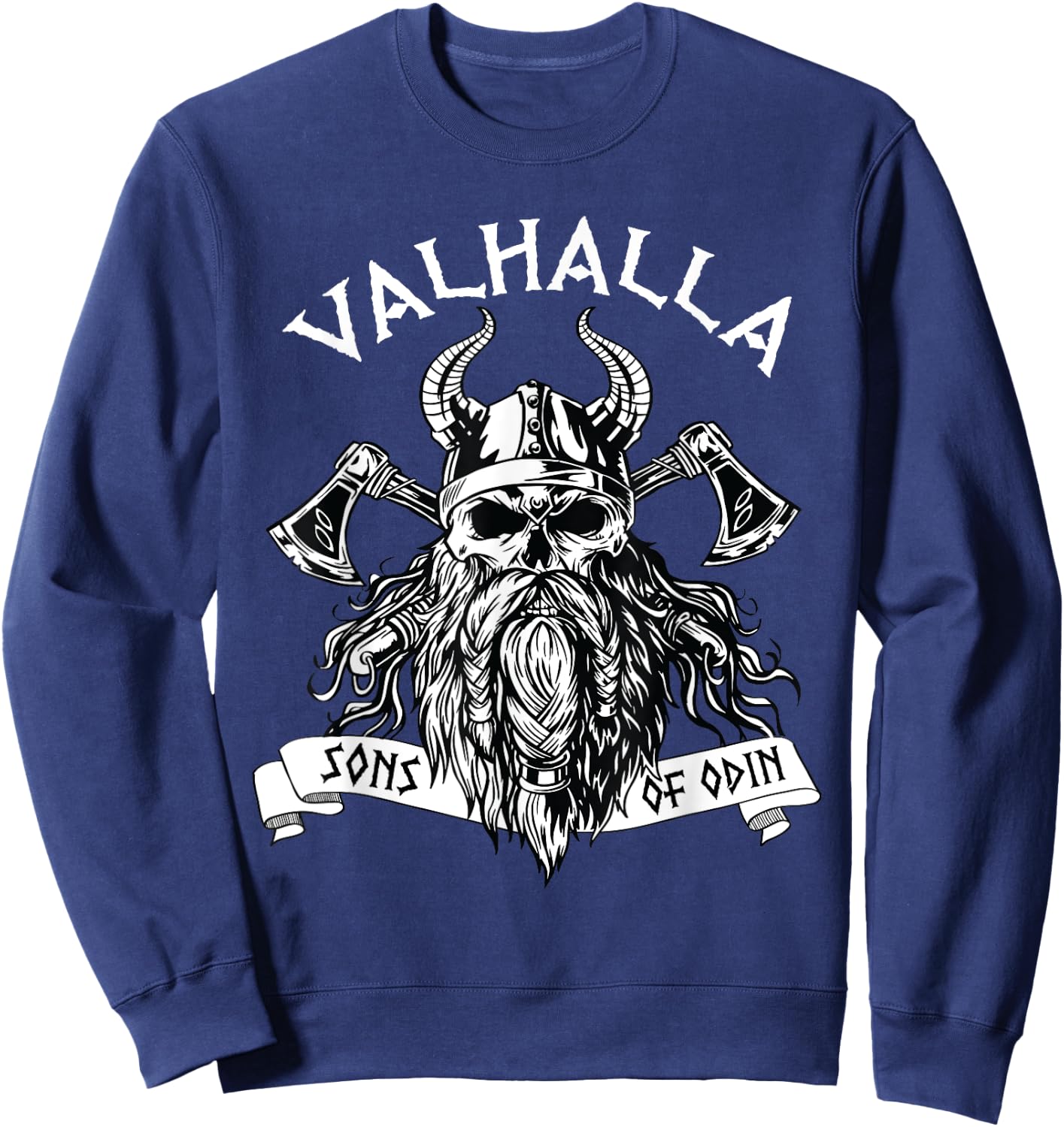 Viking Valhalla Sons Of Odin Norse Nordish Thor Mythology Sweatshirt - Sweatshirt | Navy