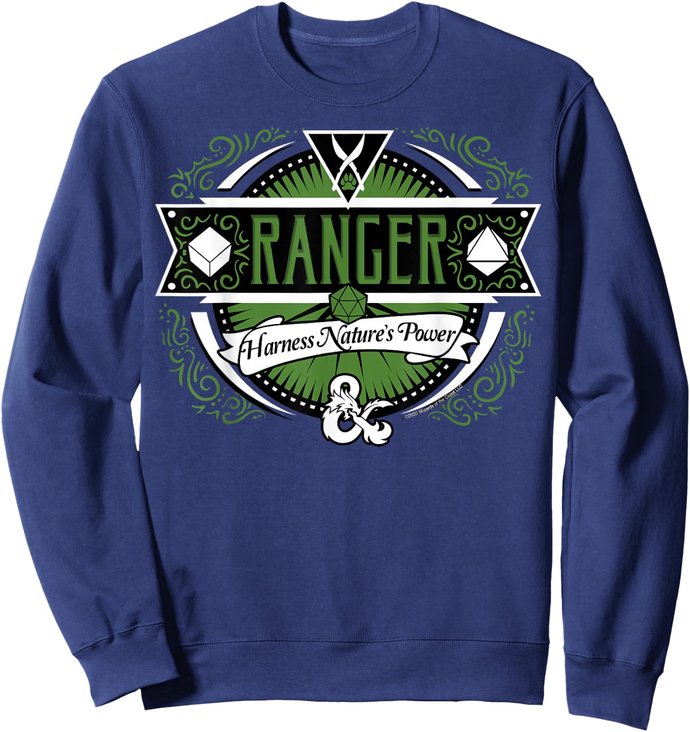 Dungeons & Dragons Ranger Harness Nature's Power Logo Sweatshirt - Sweatshirt | Navy