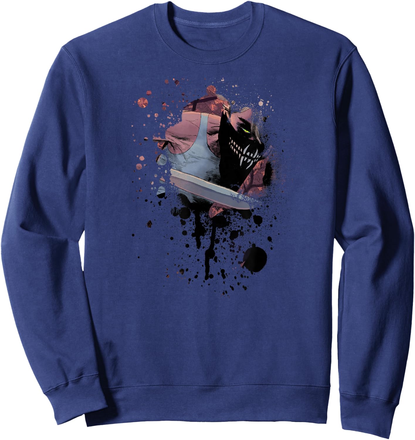 SIKTC Erica Slaughter Splatter Sweatshirt - Sweatshirt | Navy
