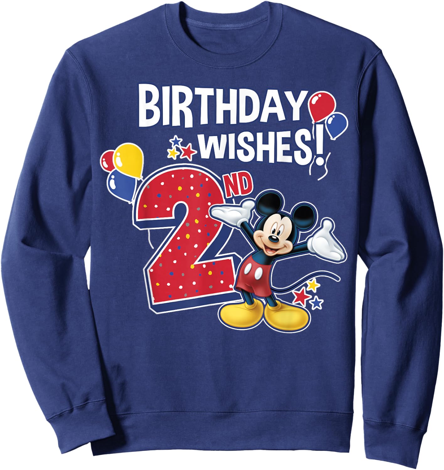 Disney Mickey and Friends Mickey Mouse 2nd Birthday Wishes Sweatshirt - Sweatshirt | Navy