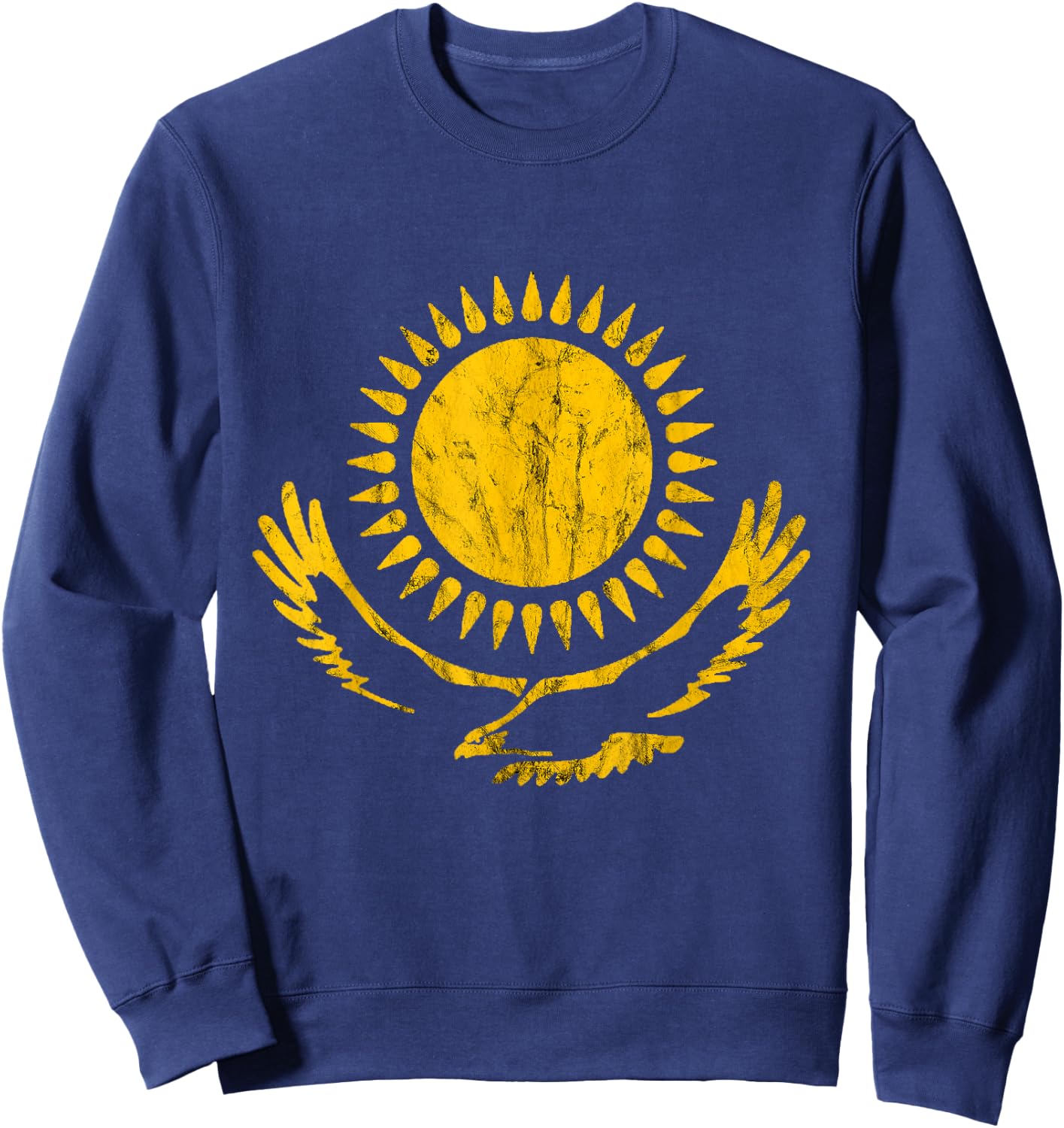 Kazakh Eagle Kazakhstan Flag Kazakh Roots Pride Sweatshirt - Sweatshirt | Navy