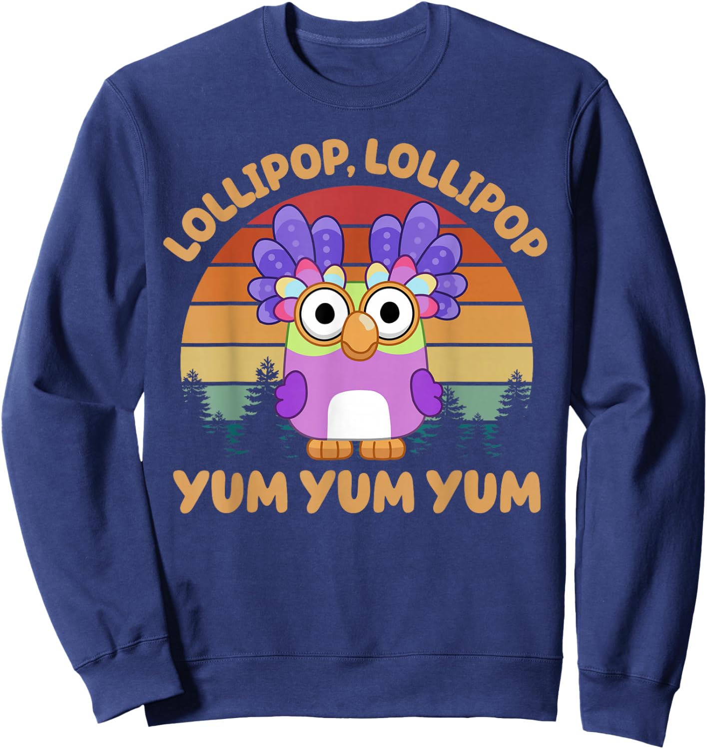 Chattermax Lollipop Lollipop Yum Yum Yum Sweatshirt - Sweatshirt | Navy