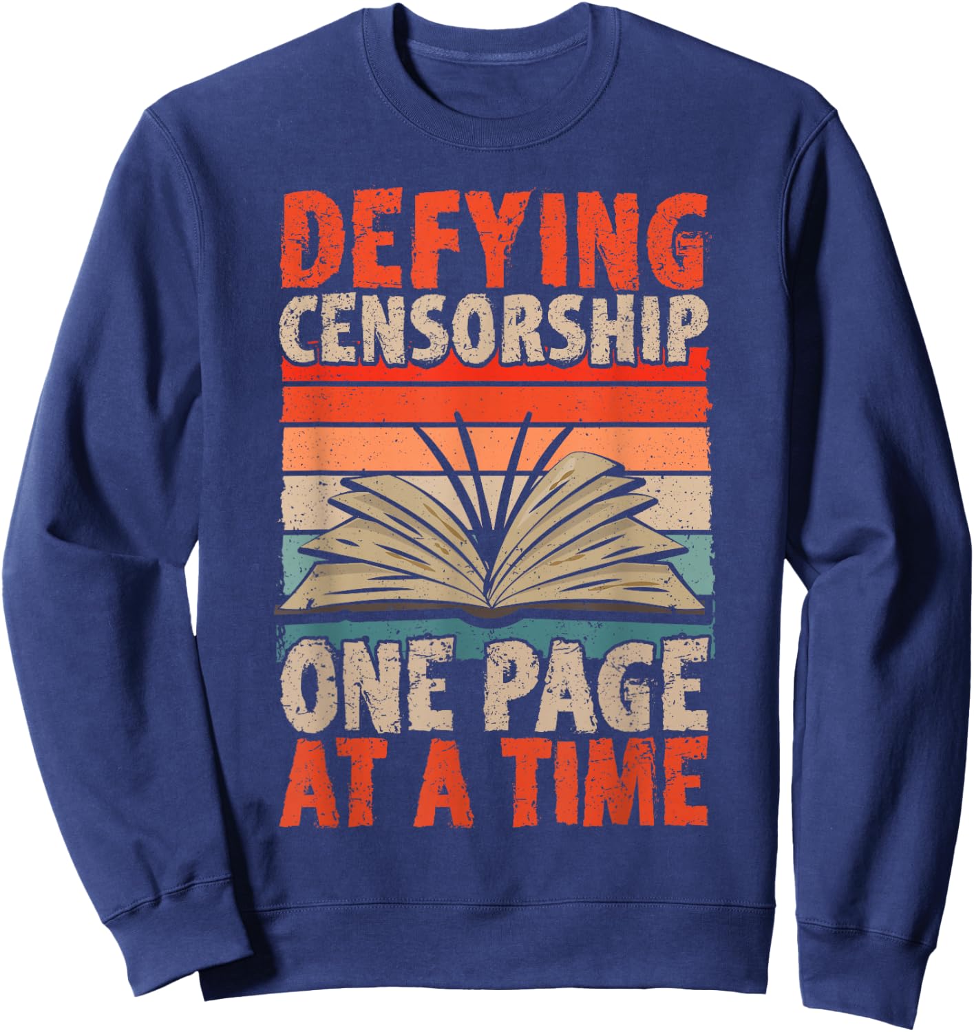 Read Banned Books Defying Censorship Banned Books Sweatshirt - Sweatshirt | Navy