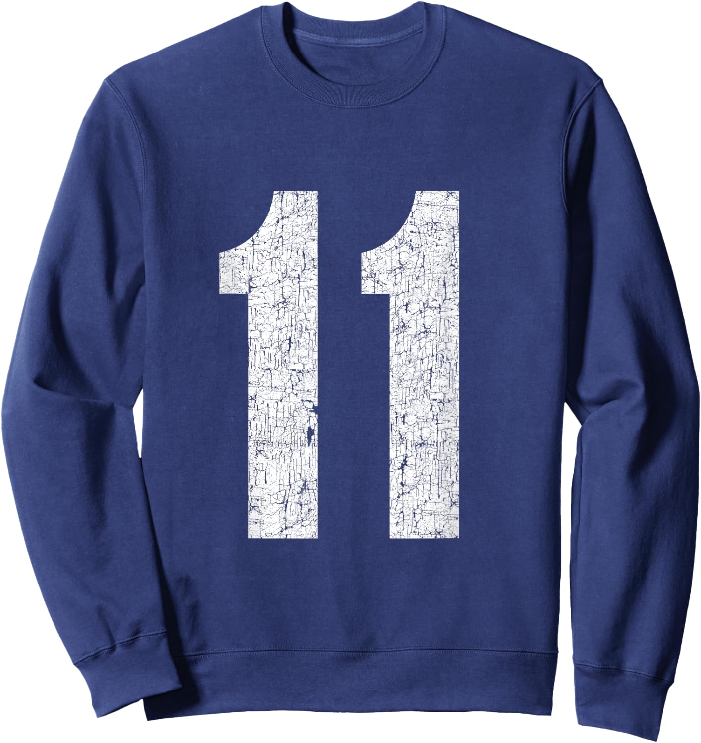 #11 Jersey Uniform Varsity Sports Number, 11th Birthday Sweatshirt - Sweatshirt | Navy