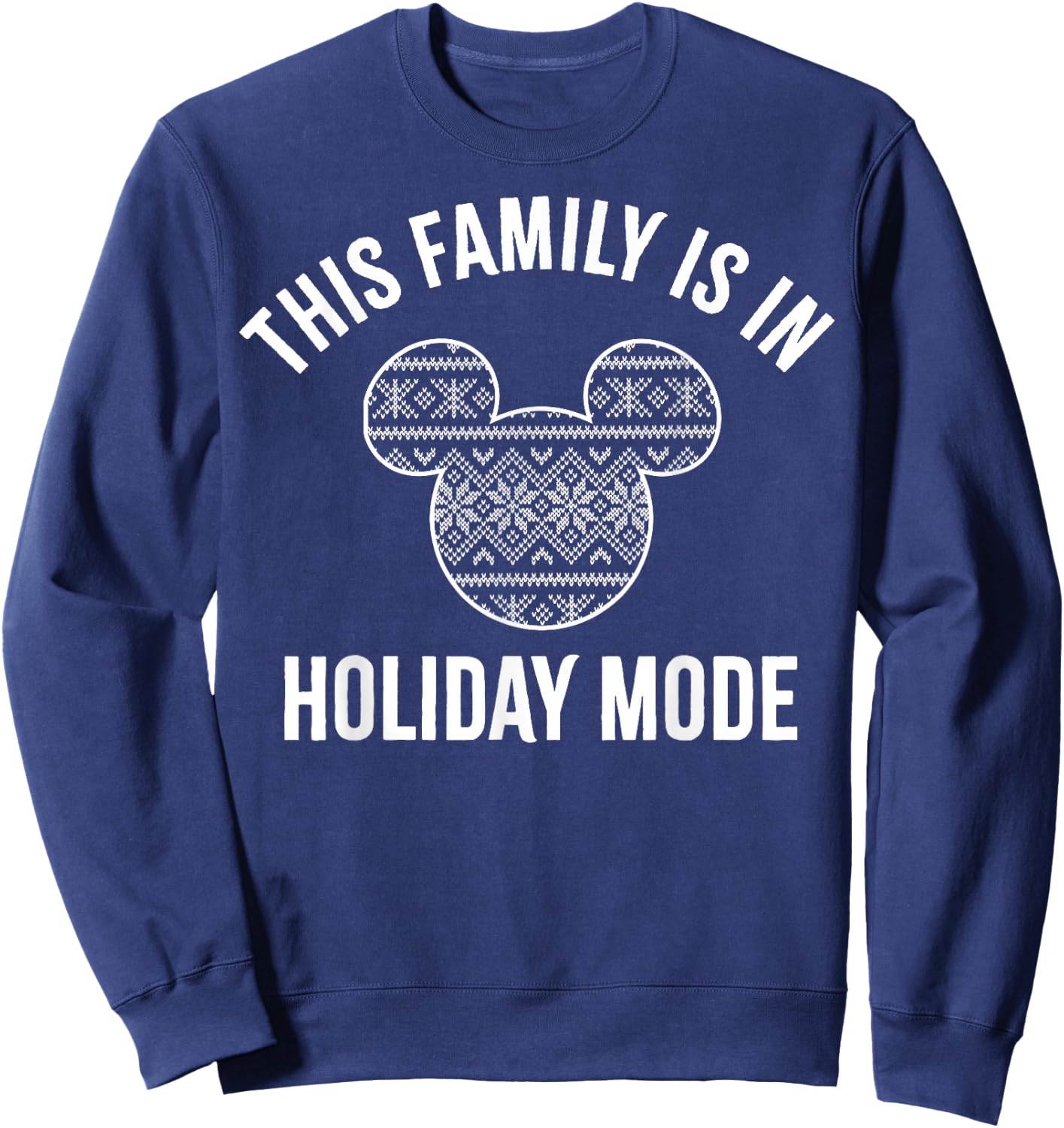 Disney Mickey And Friends Christmas Family Holiday Mode Sweatshirt - Sweatshirt | Navy