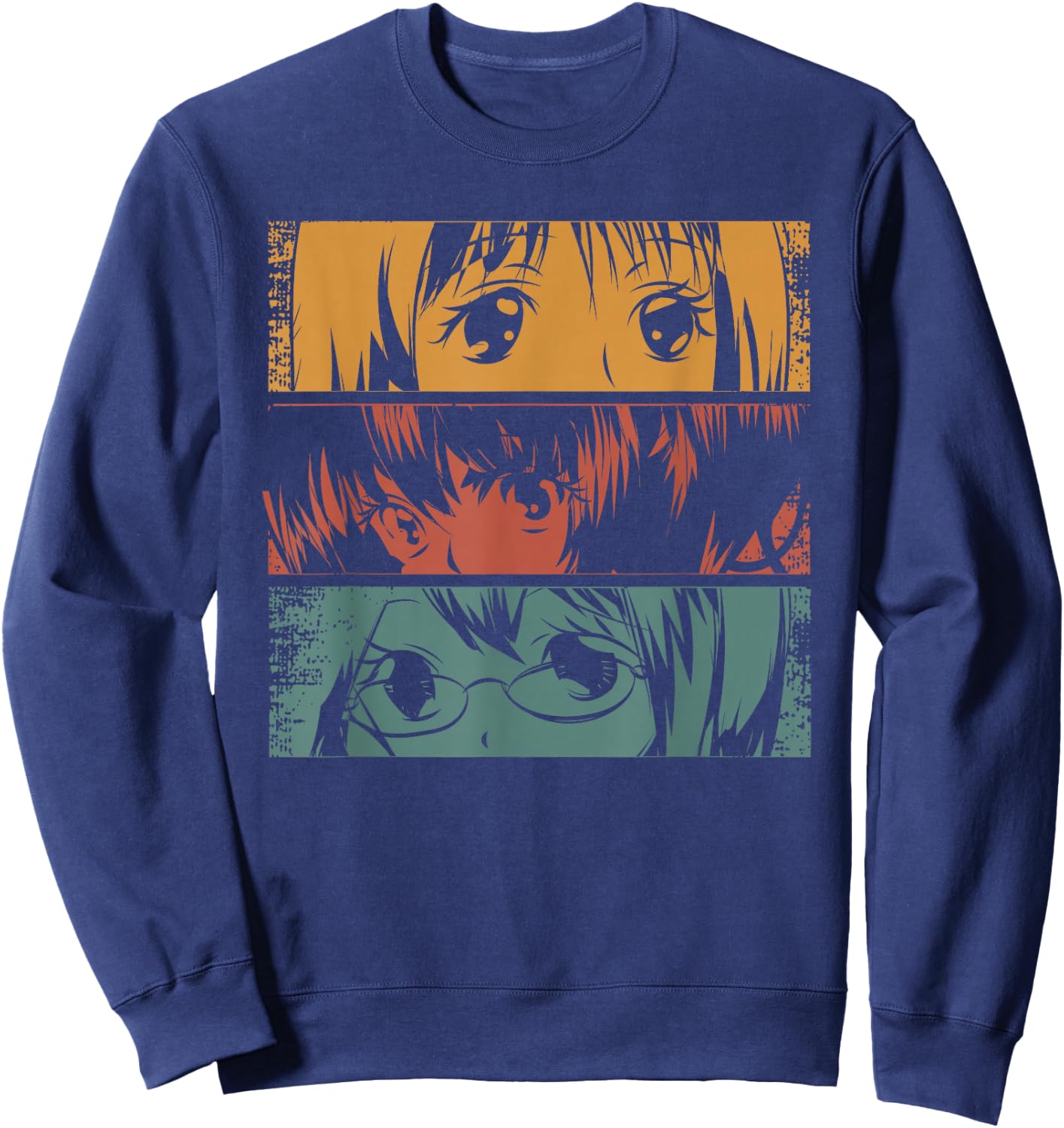 Japanese Manga Asia Otaku Girl Gift Cute Anime Sweatshirt - Sweatshirt | Navy