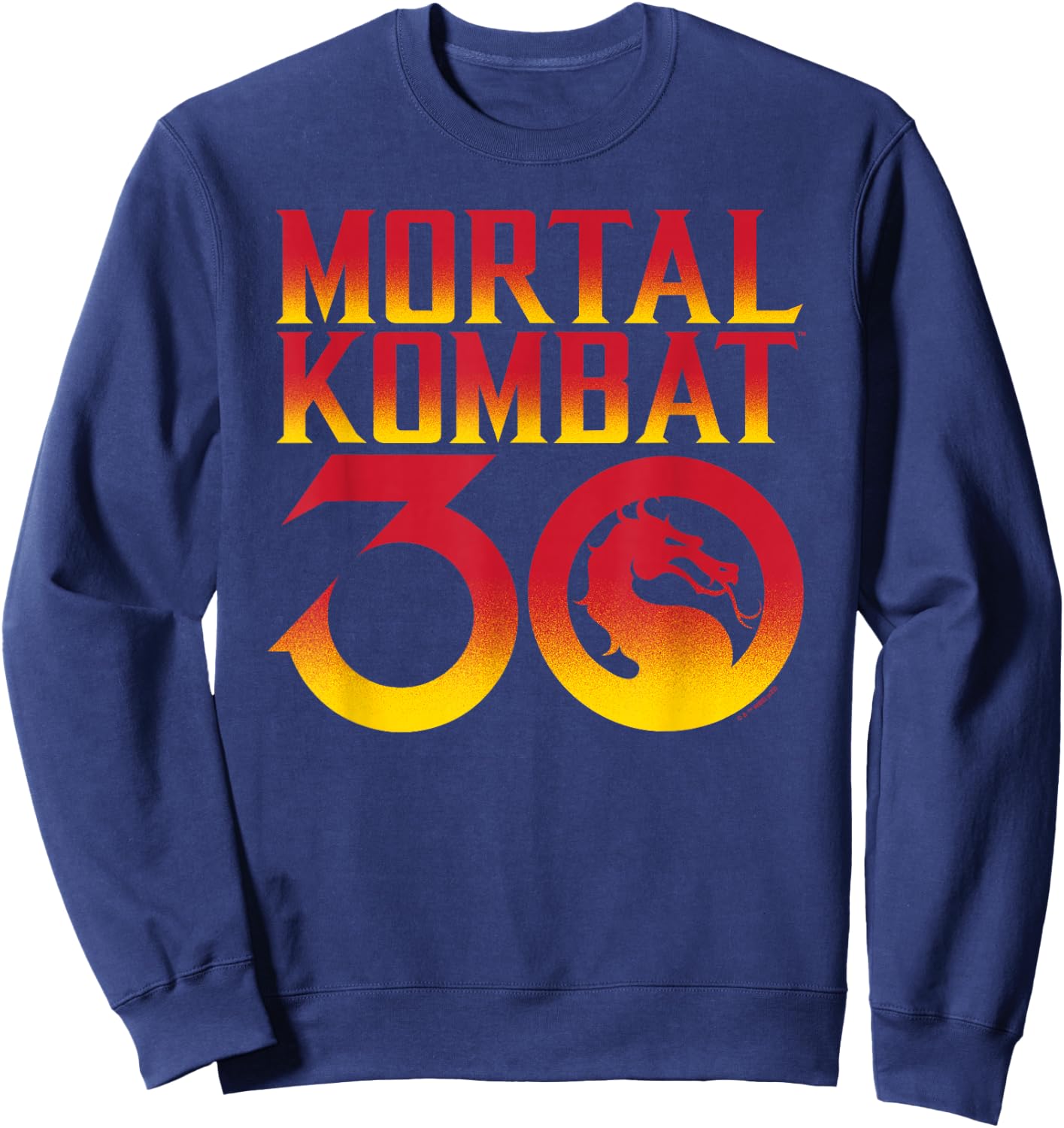 Mortal Kombat - 30th Anniversary Logo Sweatshirt - Sweatshirt | Navy