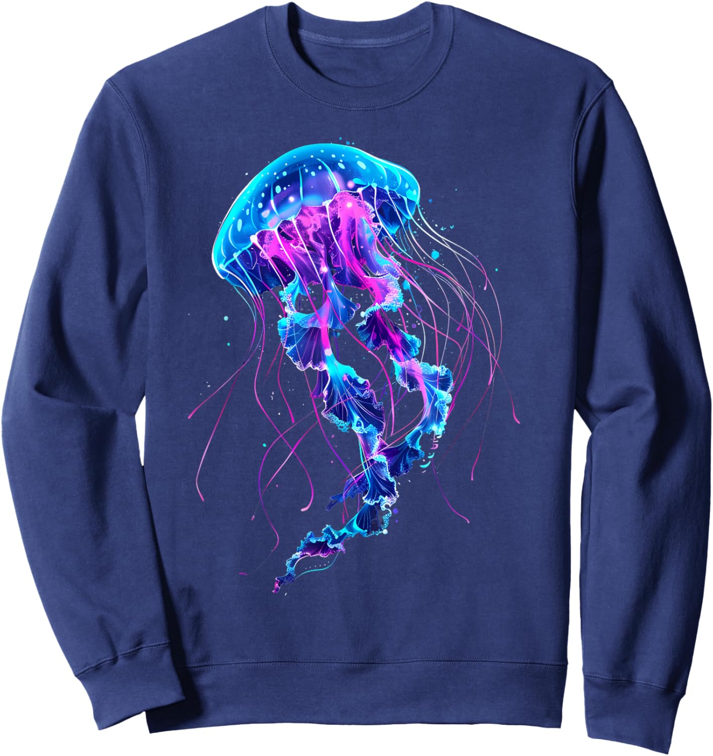 Jellyfish Marine Mammal Ocean Sea Animal Sea Ocean Jellyfish Sweatshirt - Sweatshirt | Navy