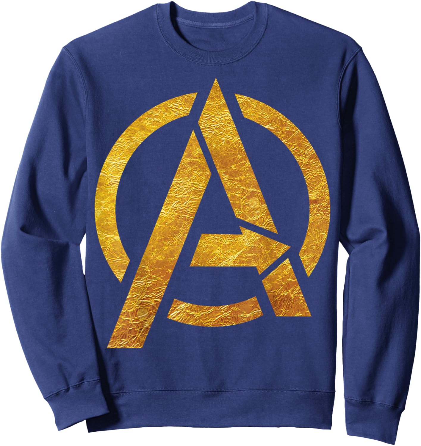 Marvel Avengers Gold Foil Chest Logo Small Sweatshirt - Sweatshirt | Navy