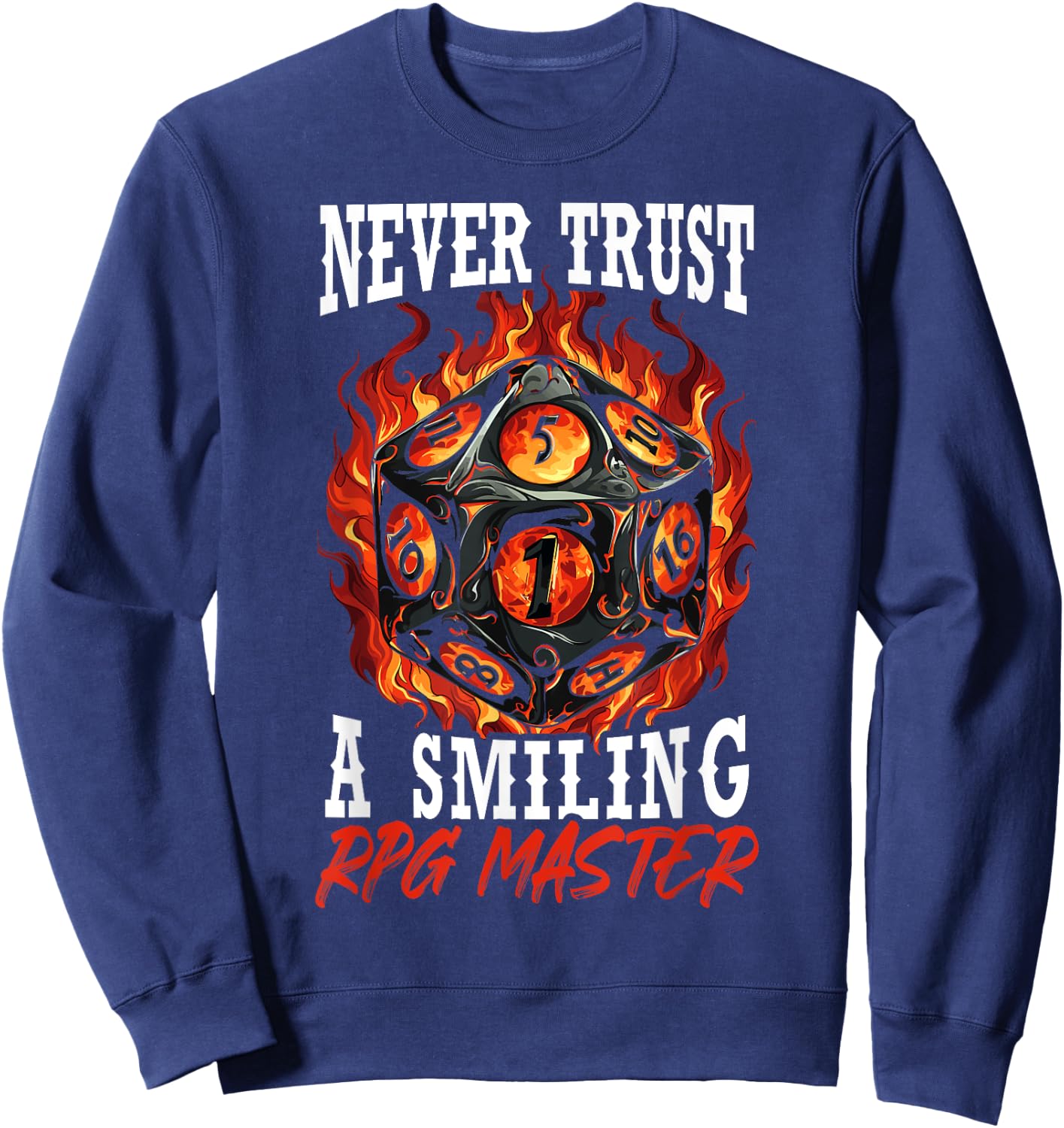 RPG Master D20 Gaming Tabletop Games Funny RPG Gamer Sweatshirt - Sweatshirt | Navy