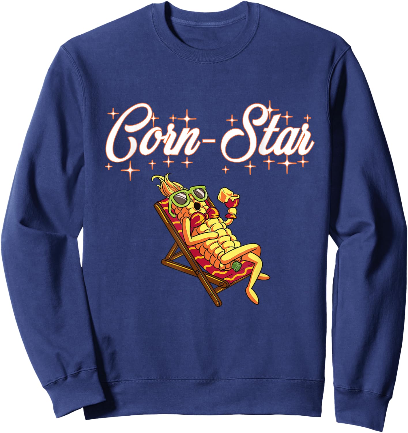 Corn Star Funny Maize Farmer Pornstar Sweatshirt - Sweatshirt | Navy