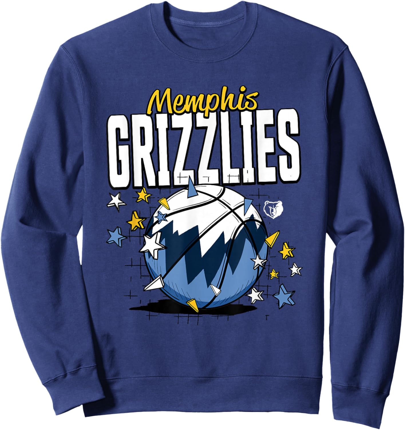NBA Memphis Grizzlies Basketball Doodle Stars Sweatshirt - Sweatshirt | Navy