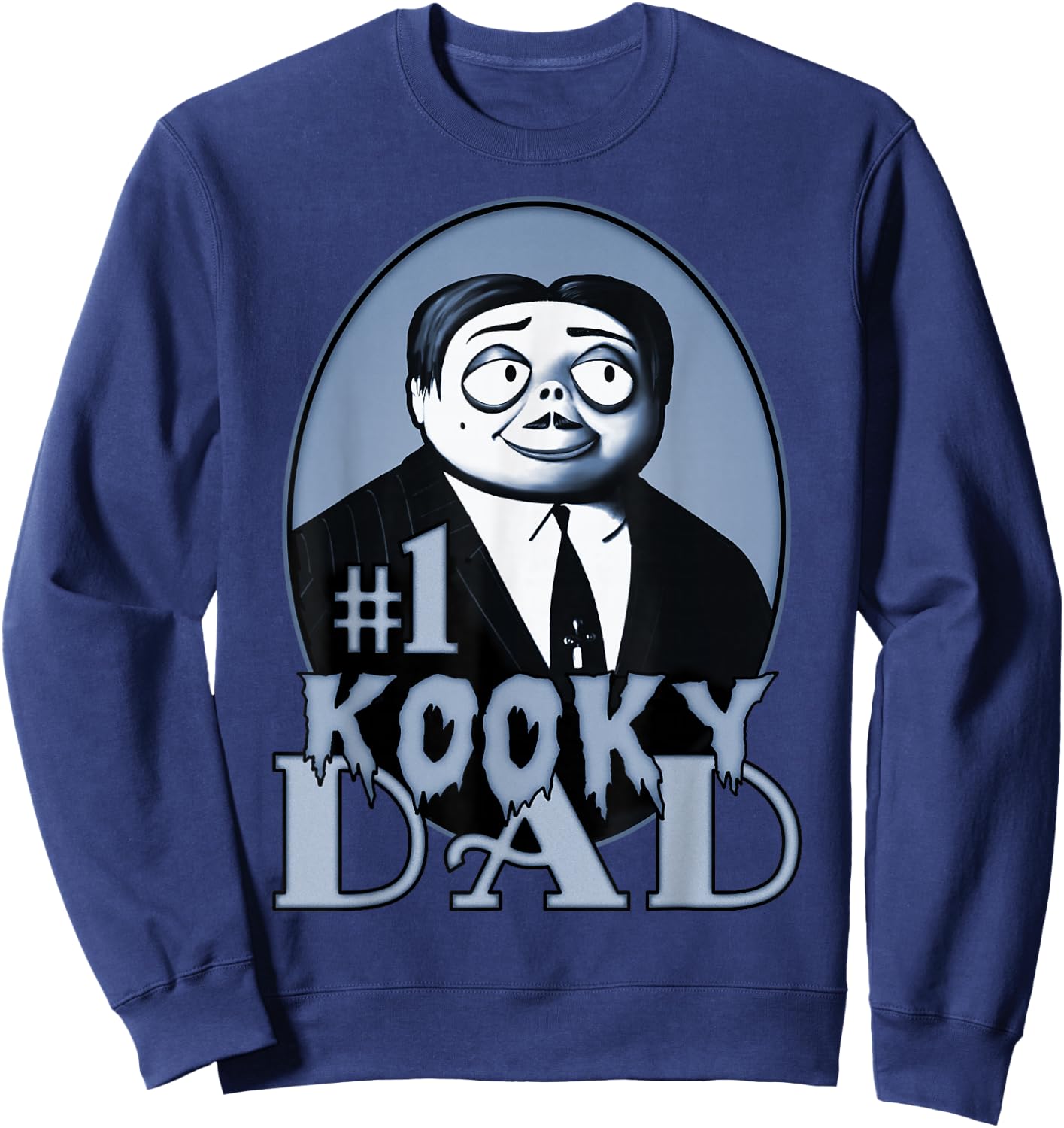 The Addams Family Father's Day Gomez Number One Kooky Dad Sweatshirt - Sweatshirt | Navy