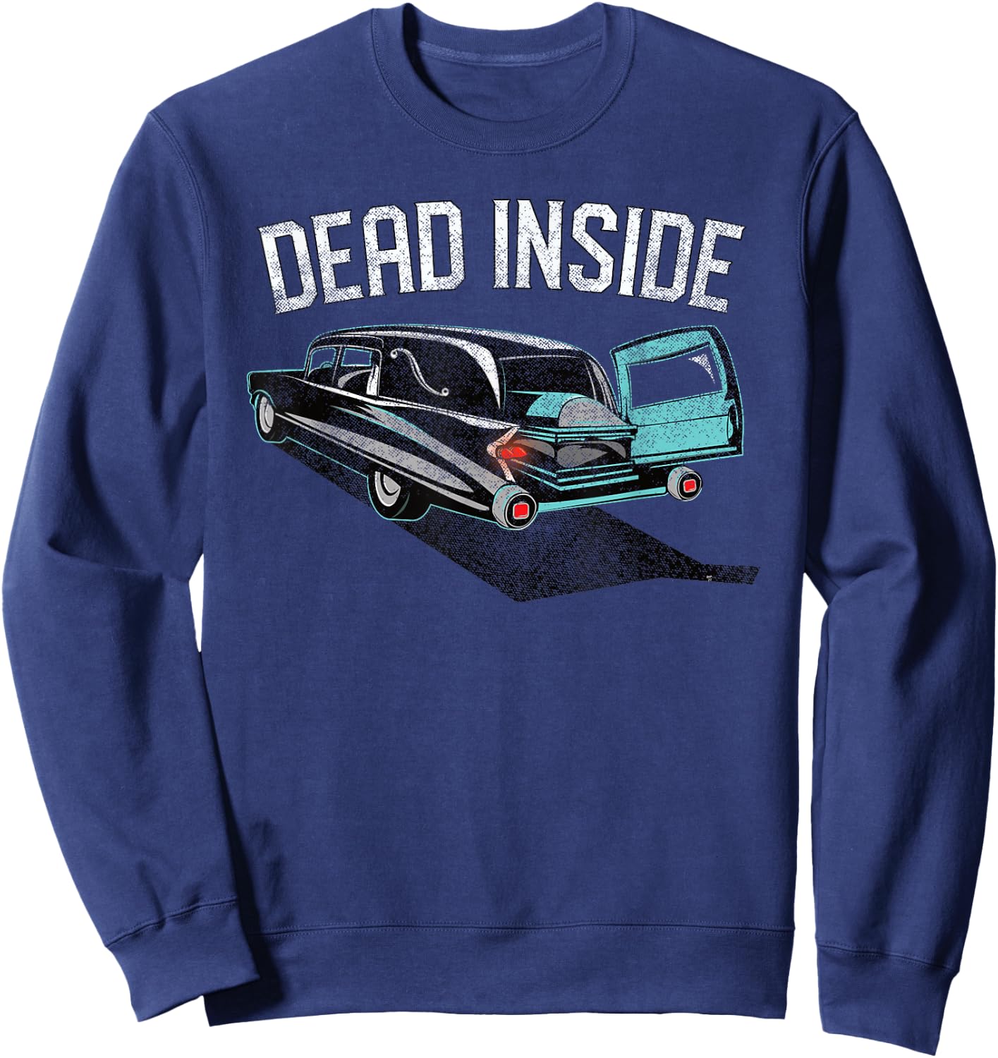 Dead Inside Casket Hearse Sweatshirt - Sweatshirt | Navy