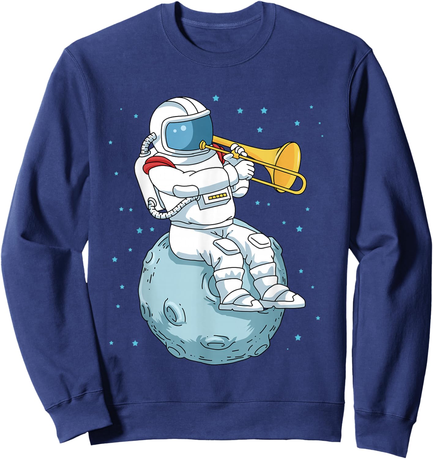 Trombone Gift Jazz Music Marching Band Shirt Kids Trombone Sweatshirt - Sweatshirt | Navy